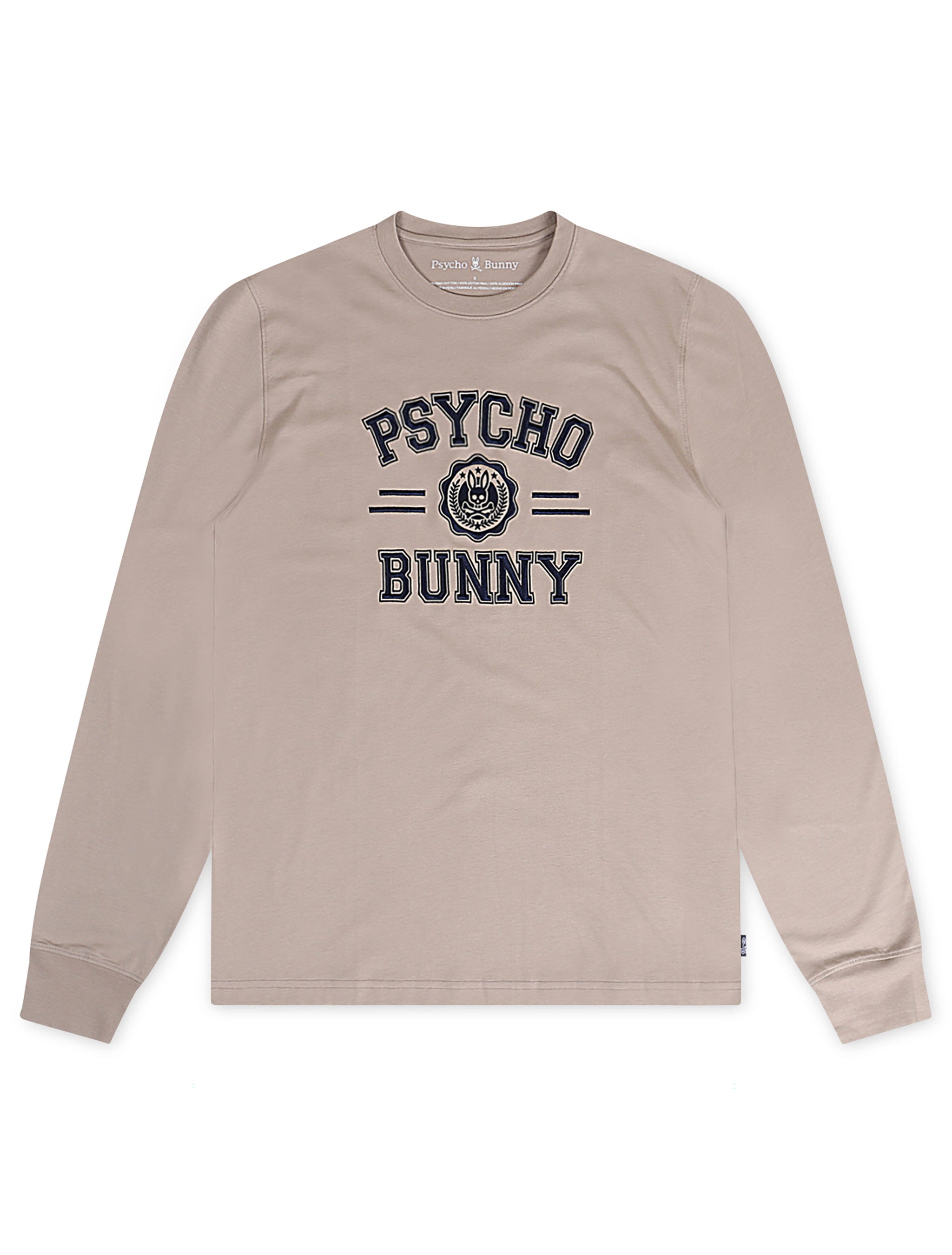 Psycho Bunny Mens London Graphic Long Sleeve - Stone by Denim Exchange