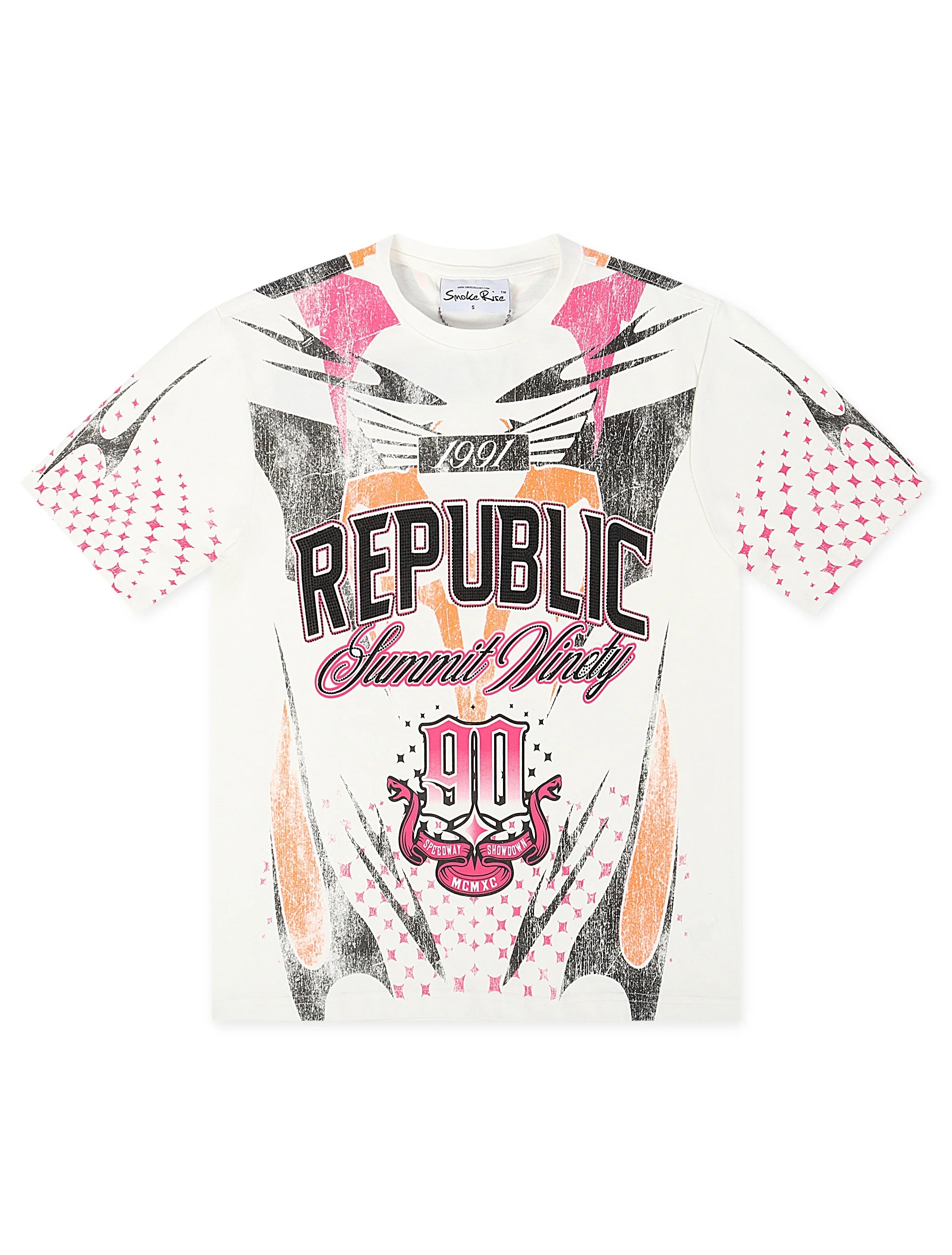 Smoke Rise Republic Tee - Lilac Rose by Denim Exchange