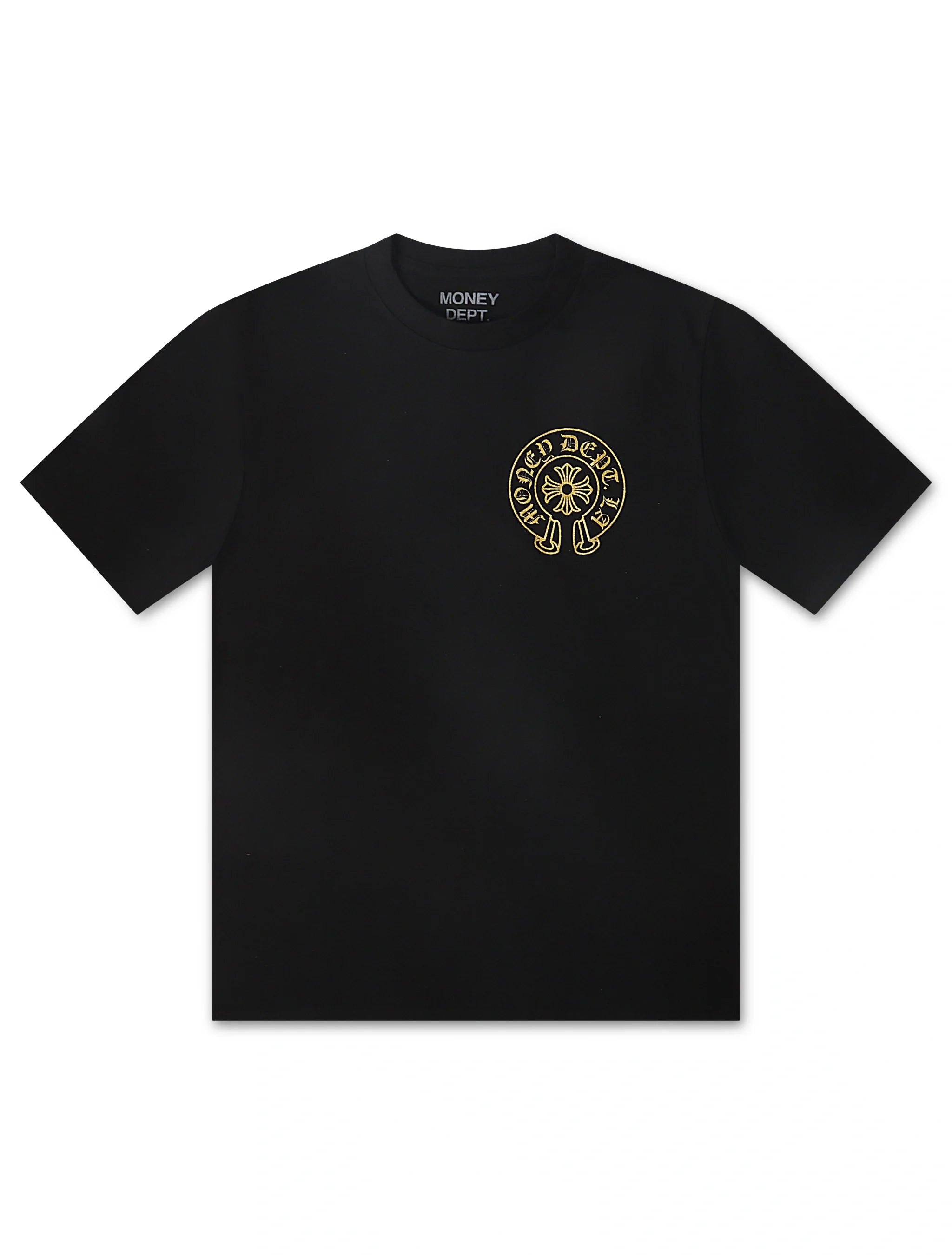 Money Dept. Vintage Old English Tee - Black/Gold by Denim Exchange