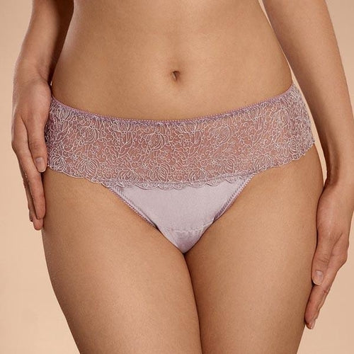 Ajour Daisy Lace Brazilian Panty - Light Purple Lingerie