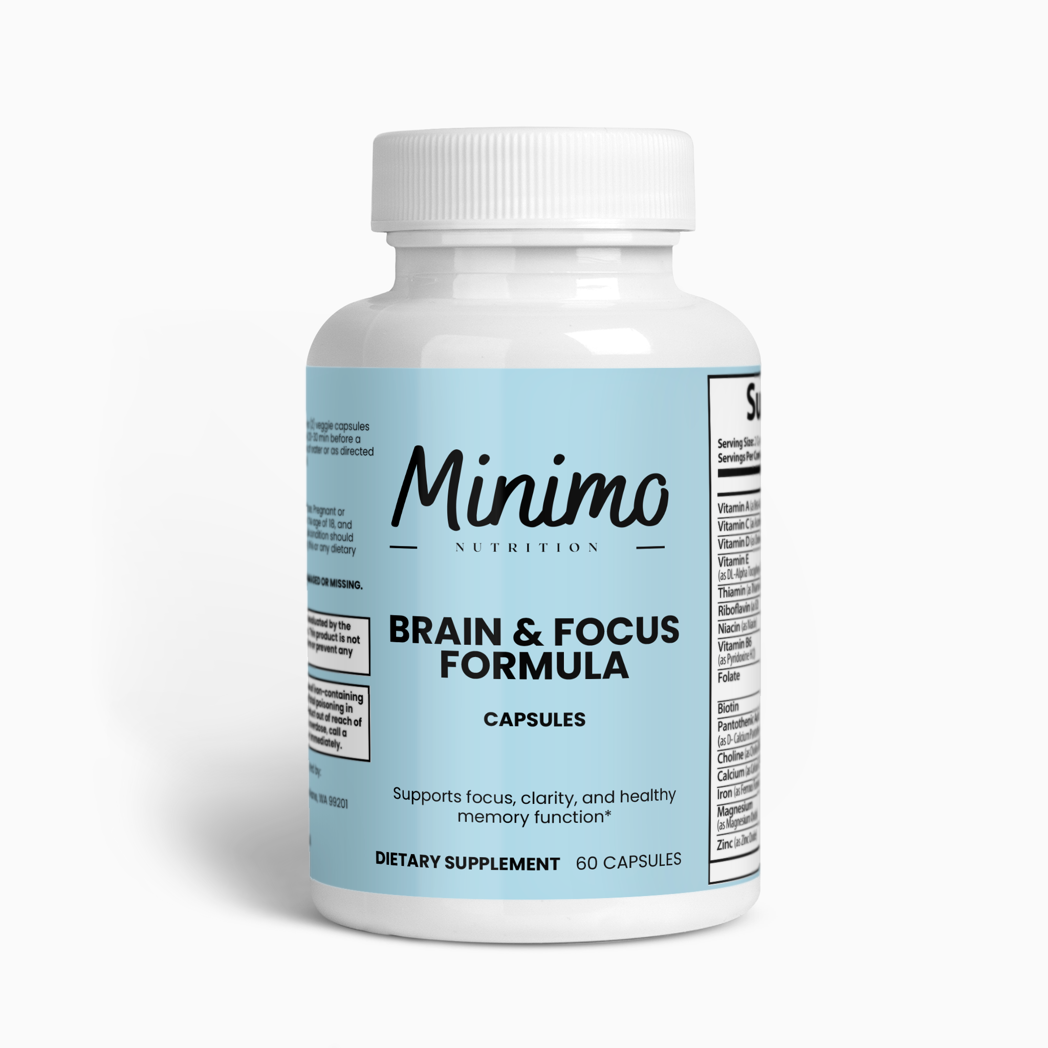 Brain & Focus Formula, 60 ct. by Minimo Nutrition