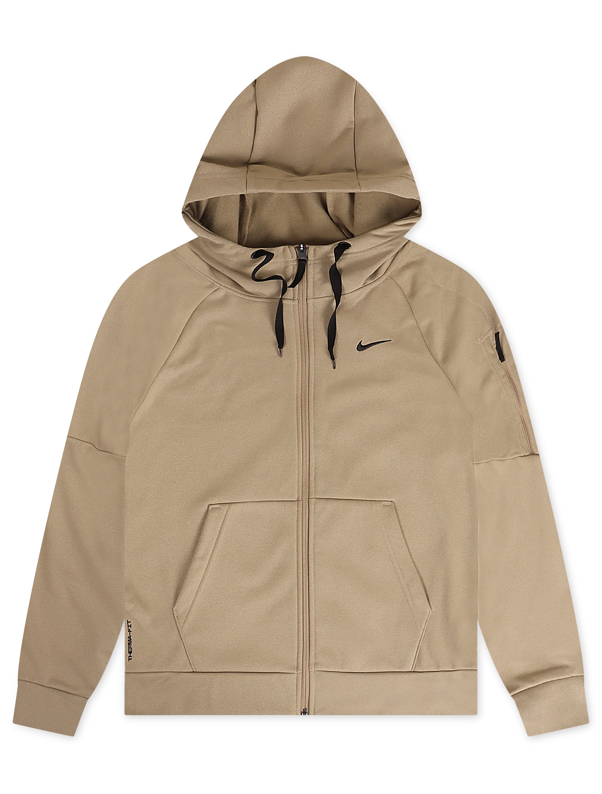 Nike Mens Therma Full Zip Fitness Top - Khaki by Denim Exchange