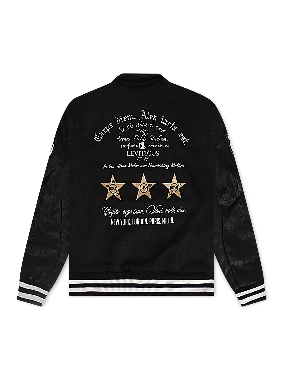 Jordan Craig Kids Carpe Diem Varsity Jacket - Black by Denim Exchange
