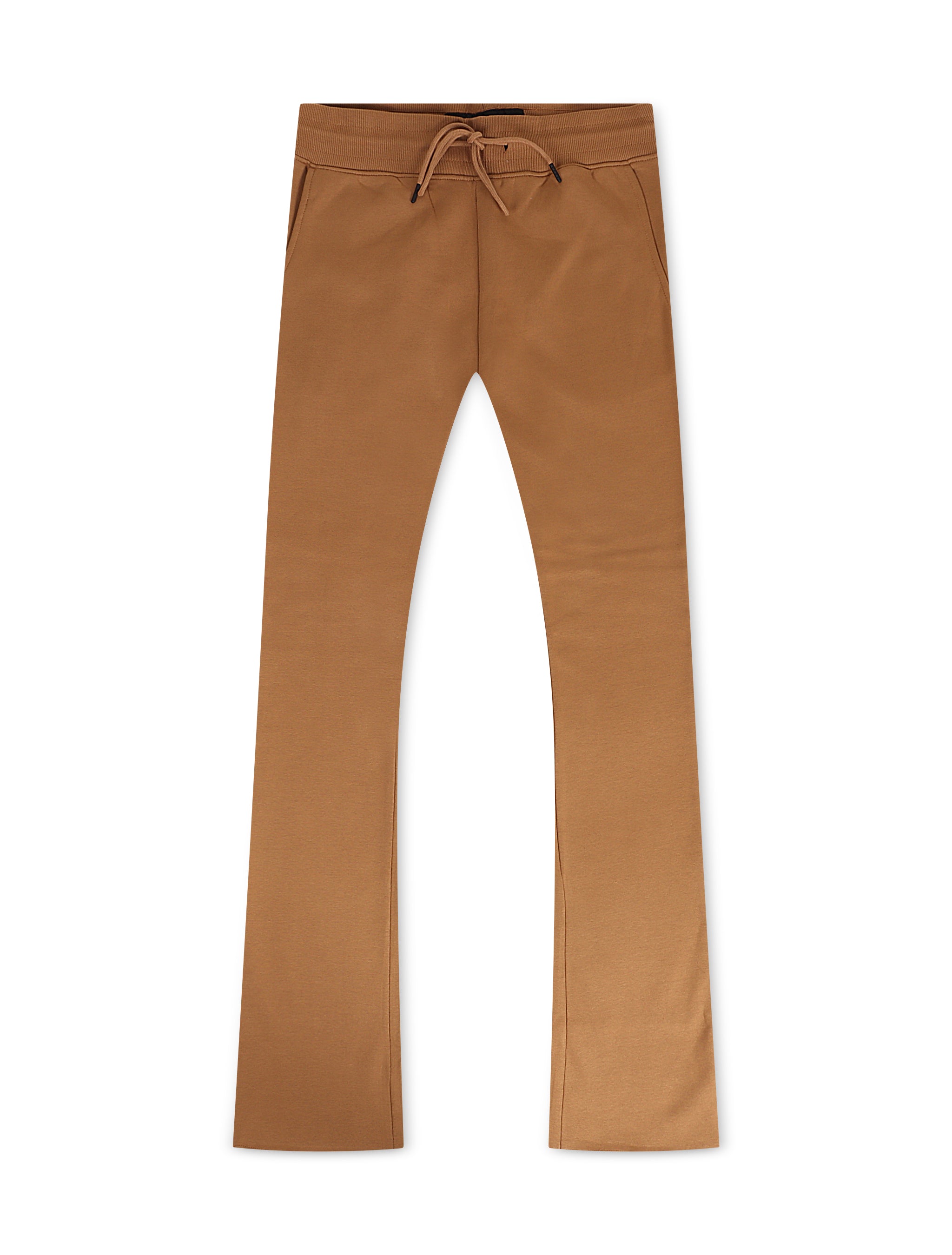 Jordan Craig Fleece Stacked Joggers - Mocha by Denim Exchange