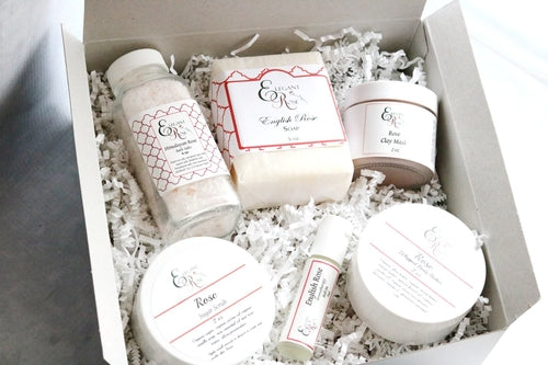 English Rose Spa Gift Set - Luxury Bath & Body Gift for Mom