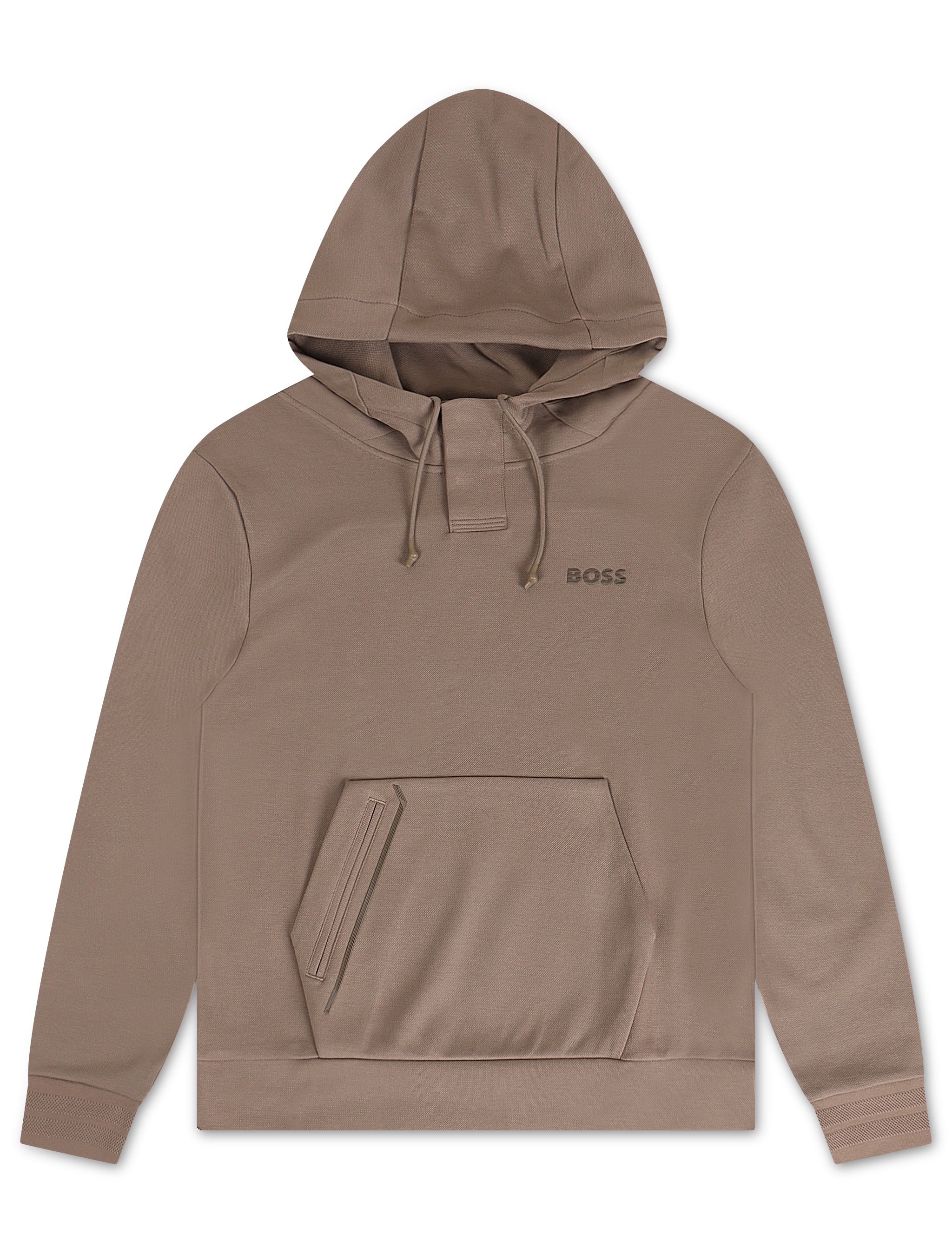 Boss Green Soody MIrror Hoodie - Coffee by Denim Exchange