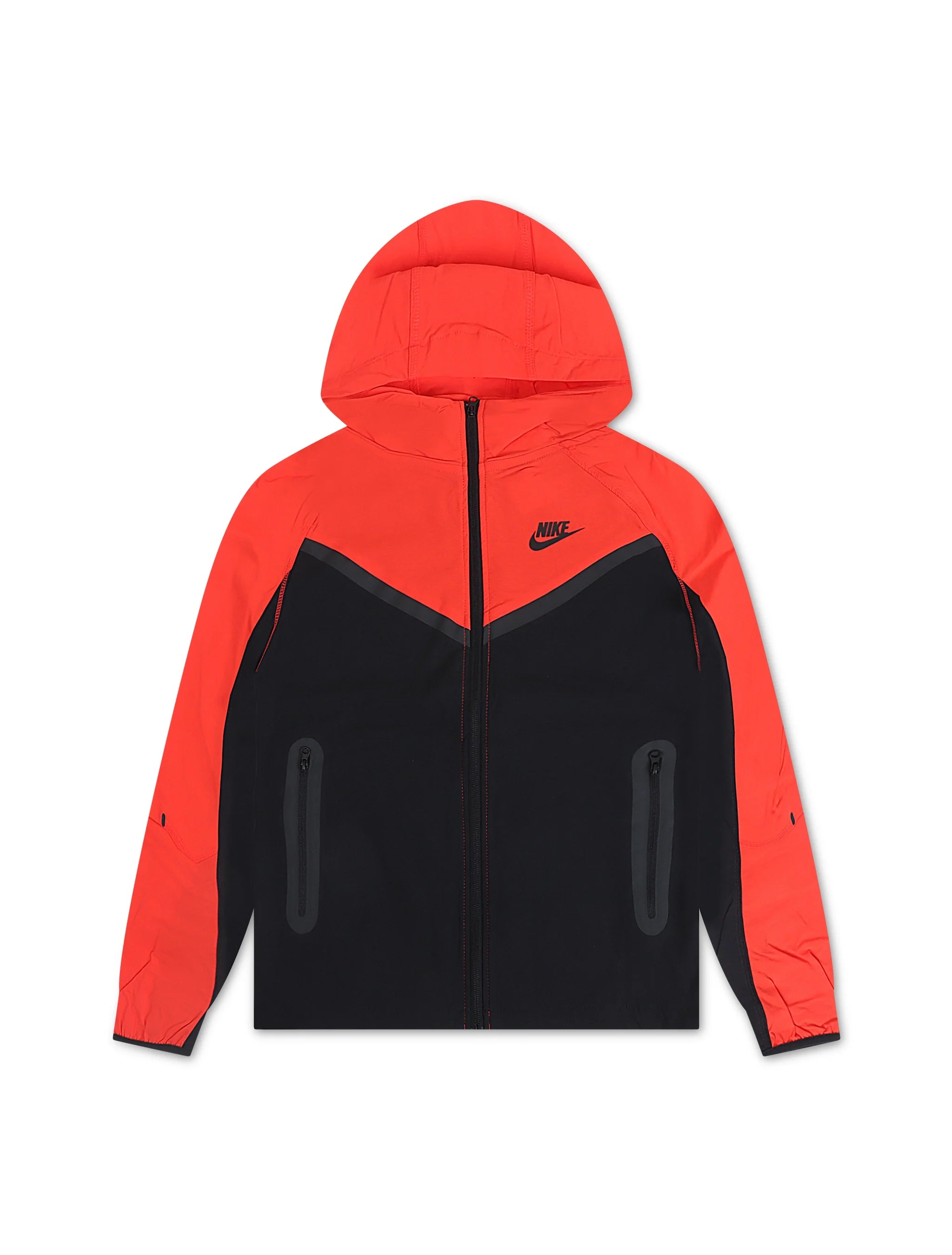 Nike Boys Tech Fleece Hoodie - Black/Light Crimson by Denim Exchange
