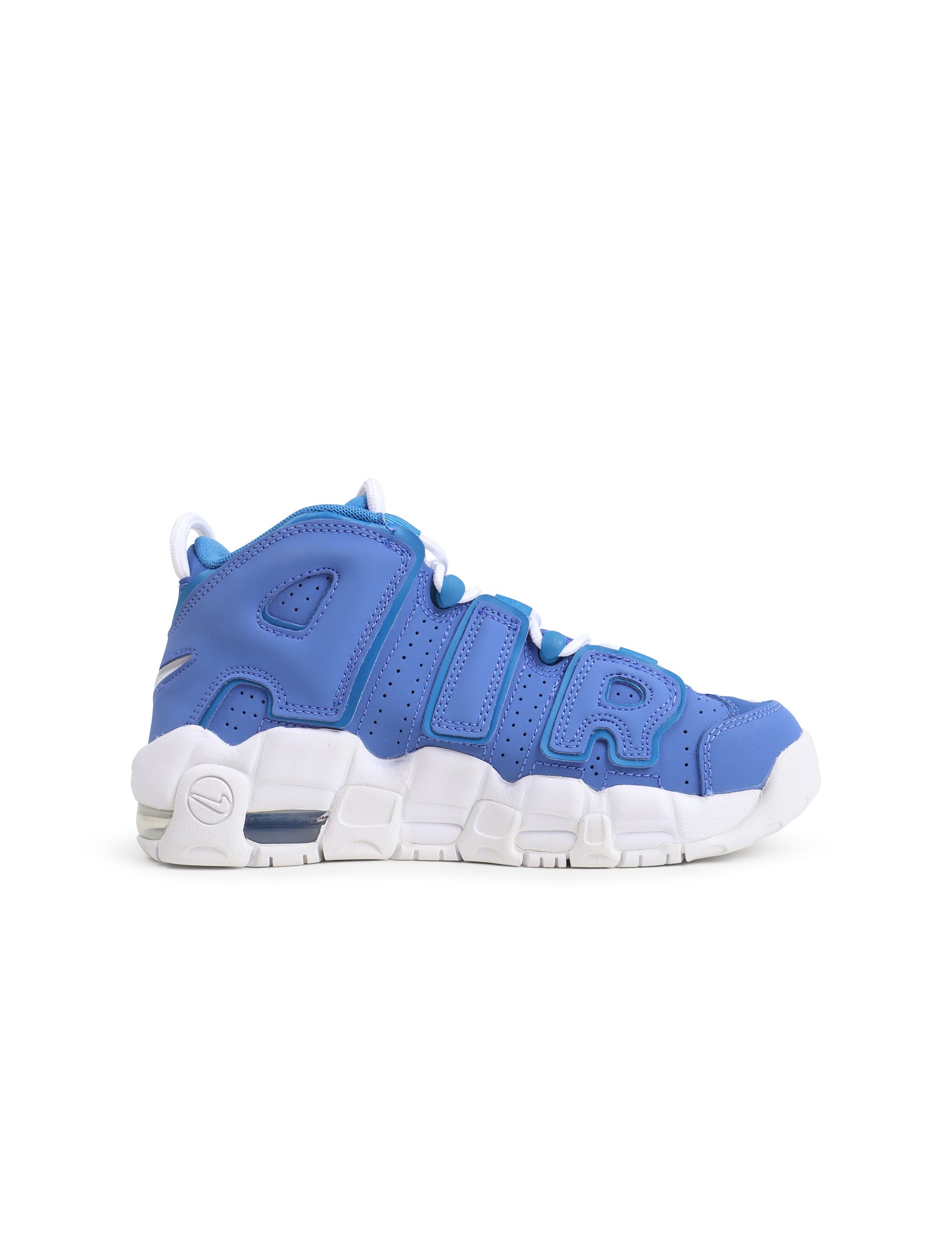 Nike Air More Uptempo Big Kids Medium Blue/White-Battle by Denim Exchange