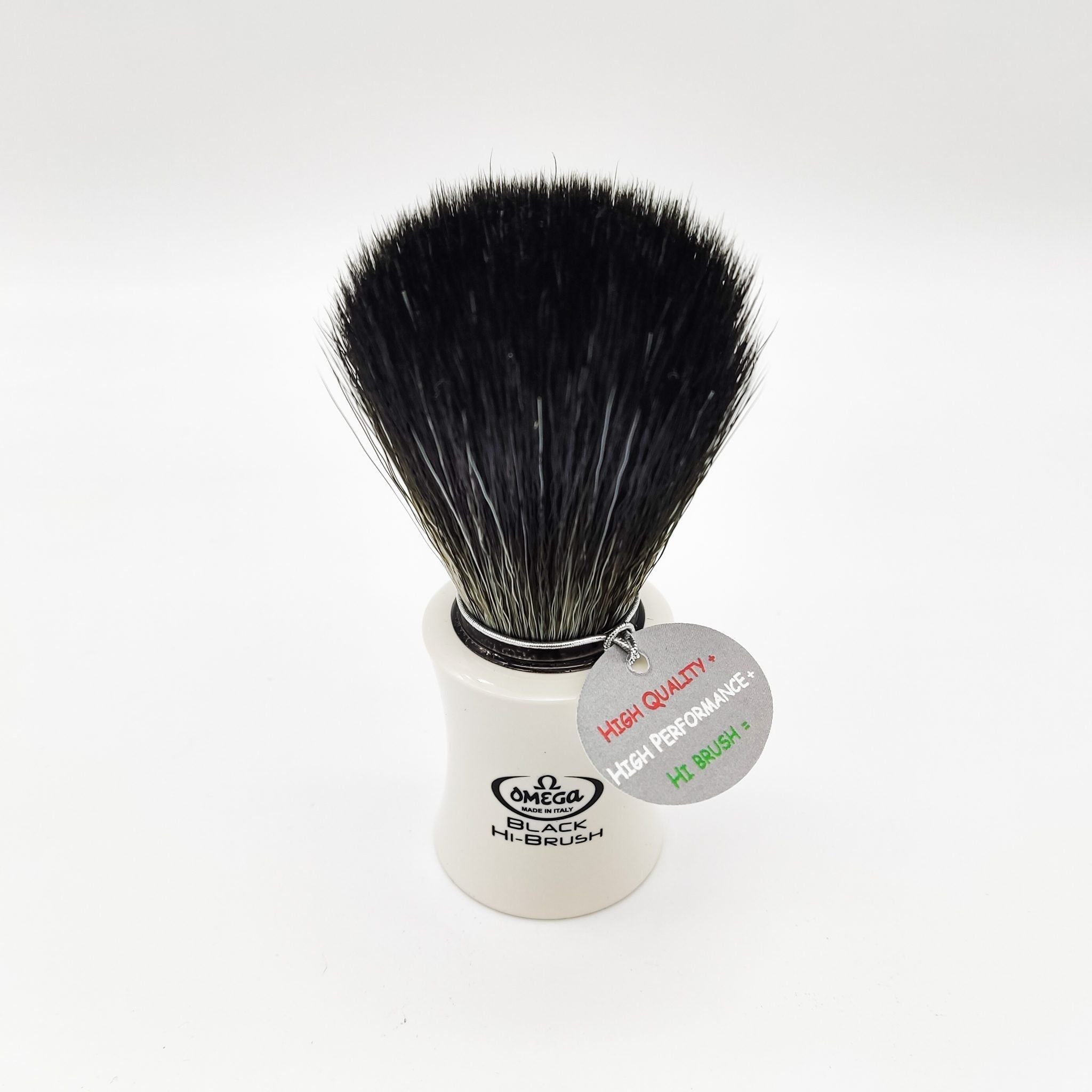 Omega Shaving Brush White 196819 Hi-Brush Synthetic Fibre by Pasteur Pharmacy