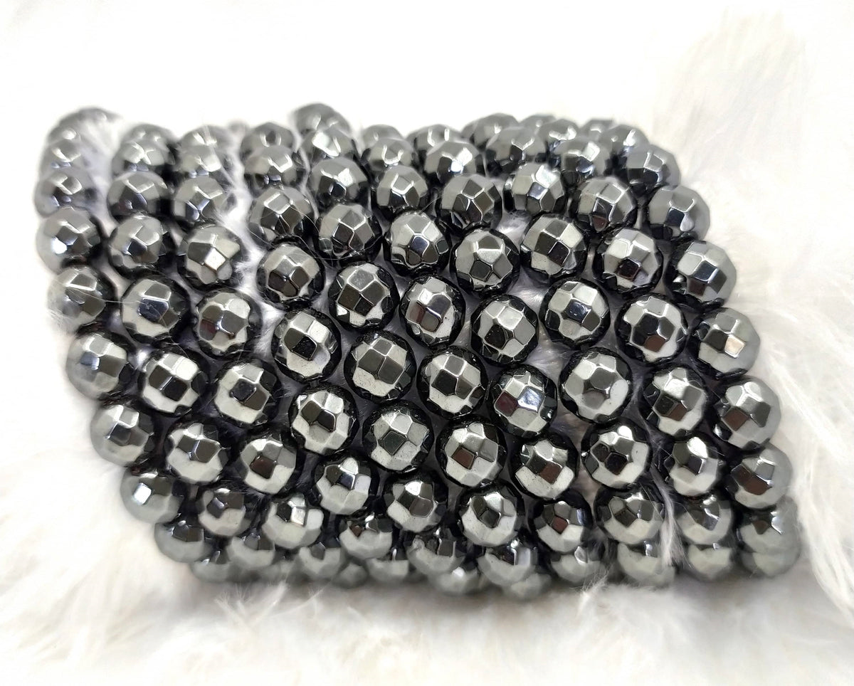 Hematite Faceted Beads, Crystal Beads for Jewelry. DestGlow