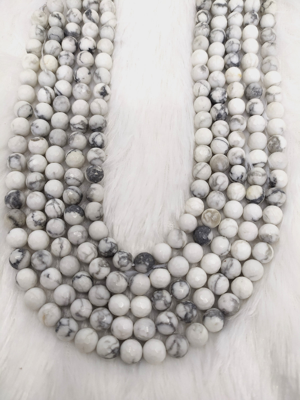 Howlite Faceted Beads, Crystal Beads for Jewelry DestGlow
