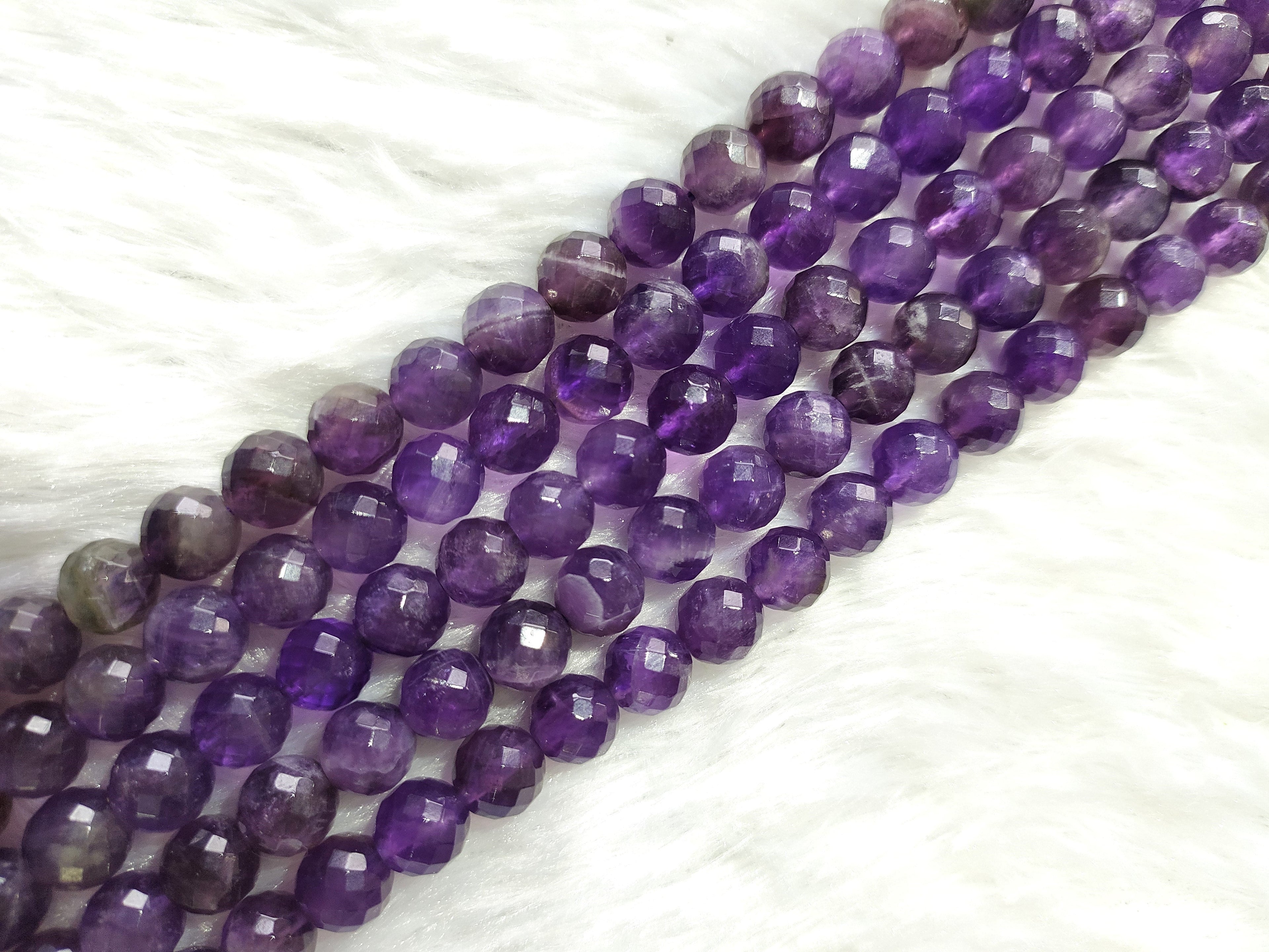 Amethyst Faceted Beads, Crystal Beads for Jewelry DestGlow