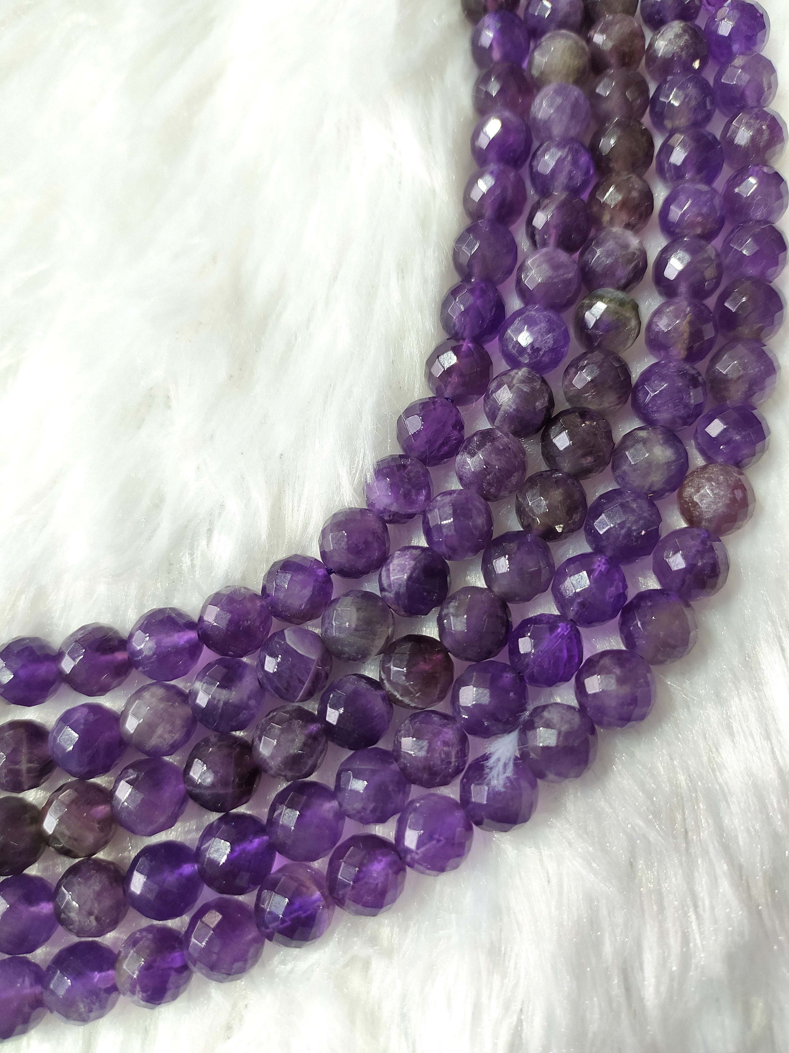 Amethyst Faceted Beads, Crystal Beads for Jewelry DestGlow
