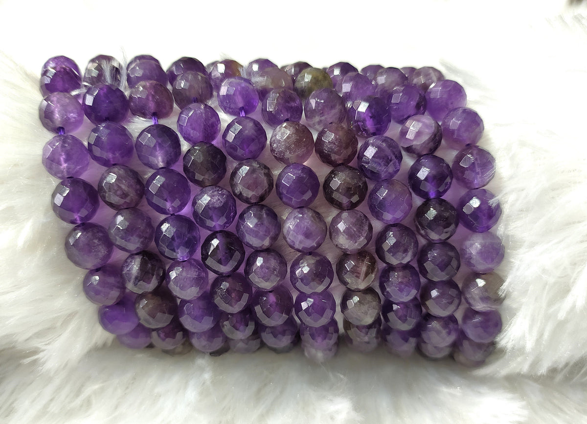 Amethyst Faceted Beads, Crystal Beads for Jewelry DestGlow