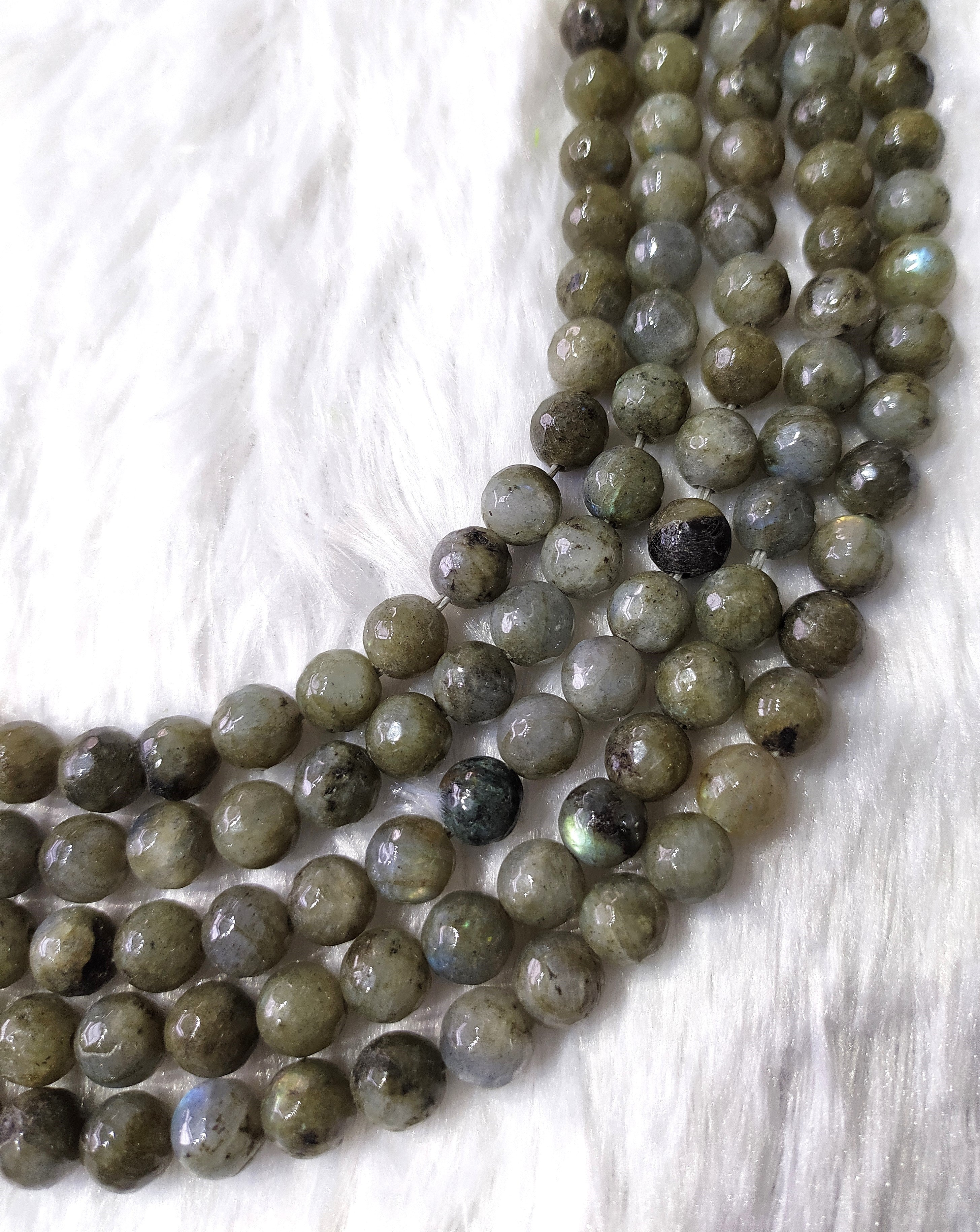 Labradorite Faceted Beads, Crystal Beads for Jewelry. DestGlow