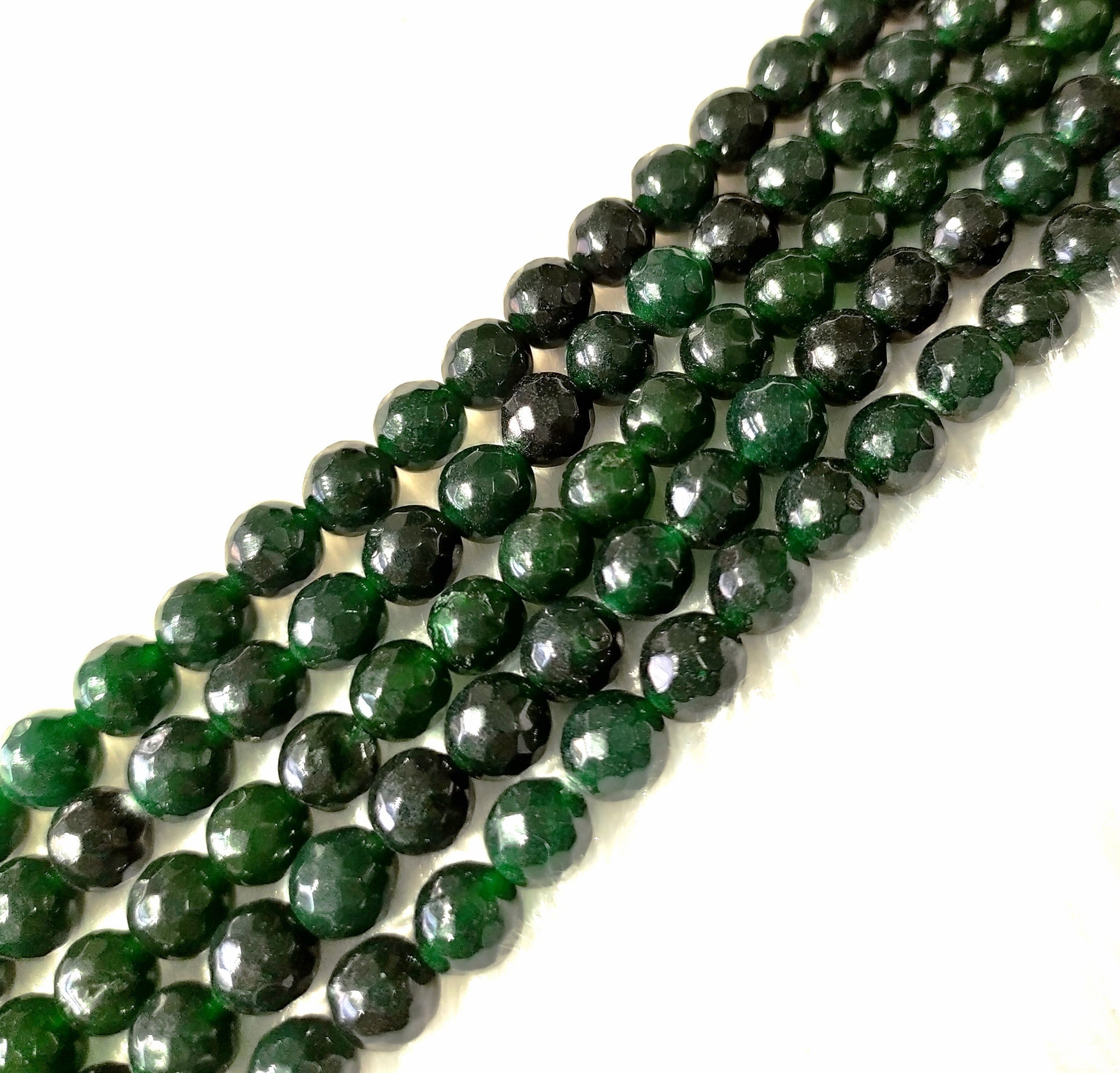 Green Jade Faceted Beads, Crystal Beads for Jewelry DestGlow