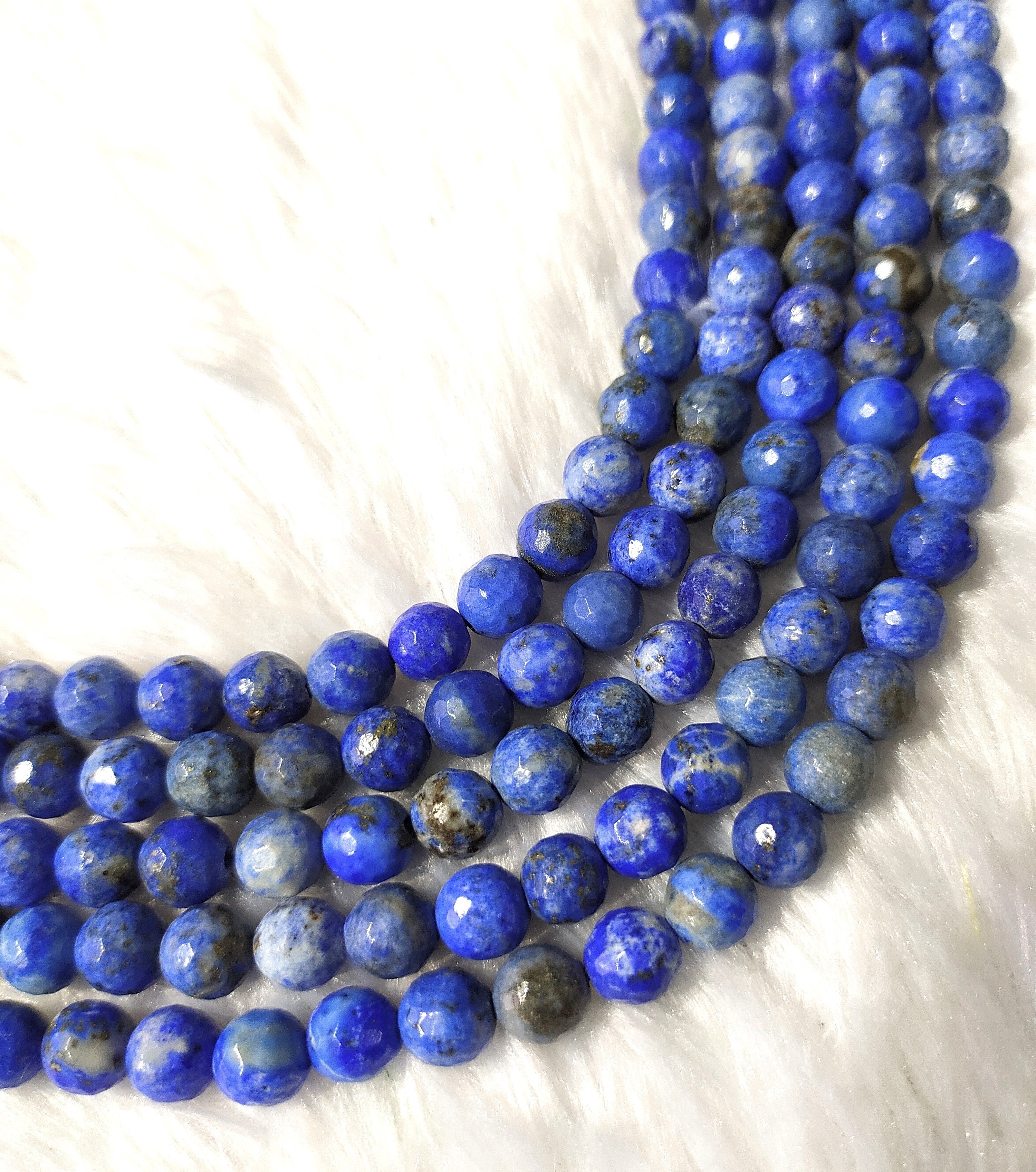 Lapis Lazuli Faceted Beads, Crystal Beads for Jewelry. DestGlow