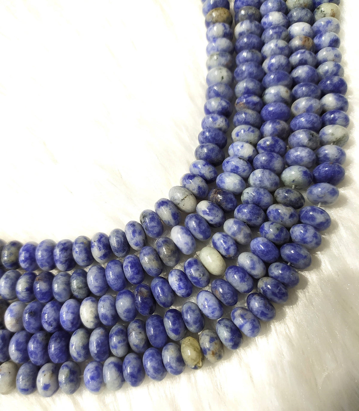 Sodalite Rondelle Beads, Crystal Beads for Jewelry. DestGlow