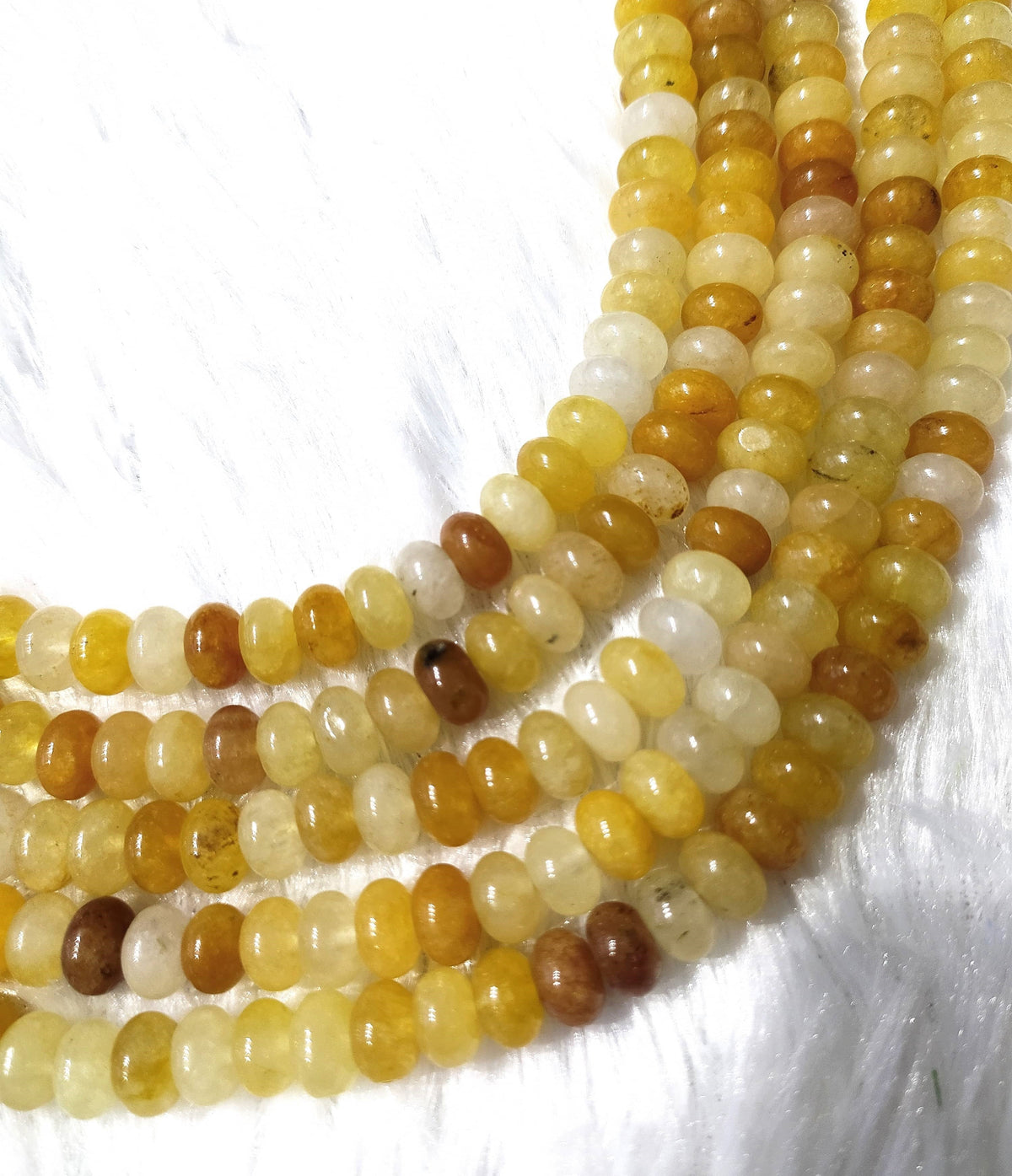 Yellow Aventurine Rondelle Beads, Crystal Beads for Jewelry. DestGlow