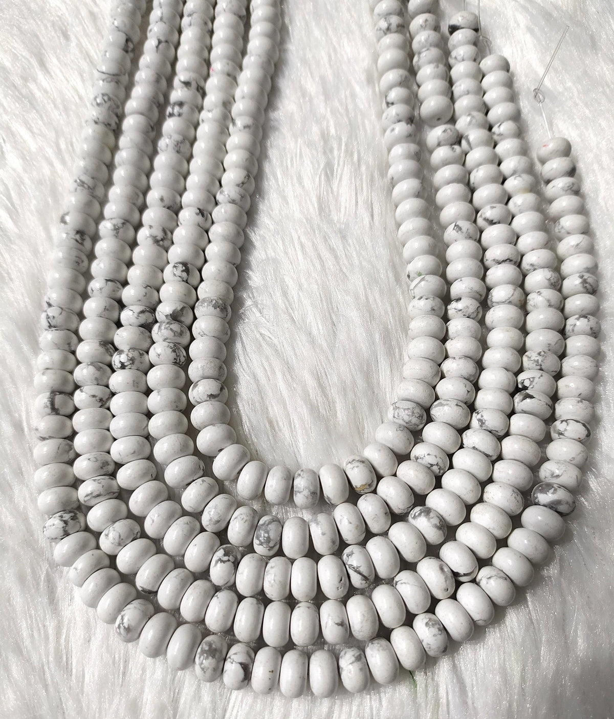 Howlite Rondelle Beads, Crystal Beads for Jewelry. DestGlow