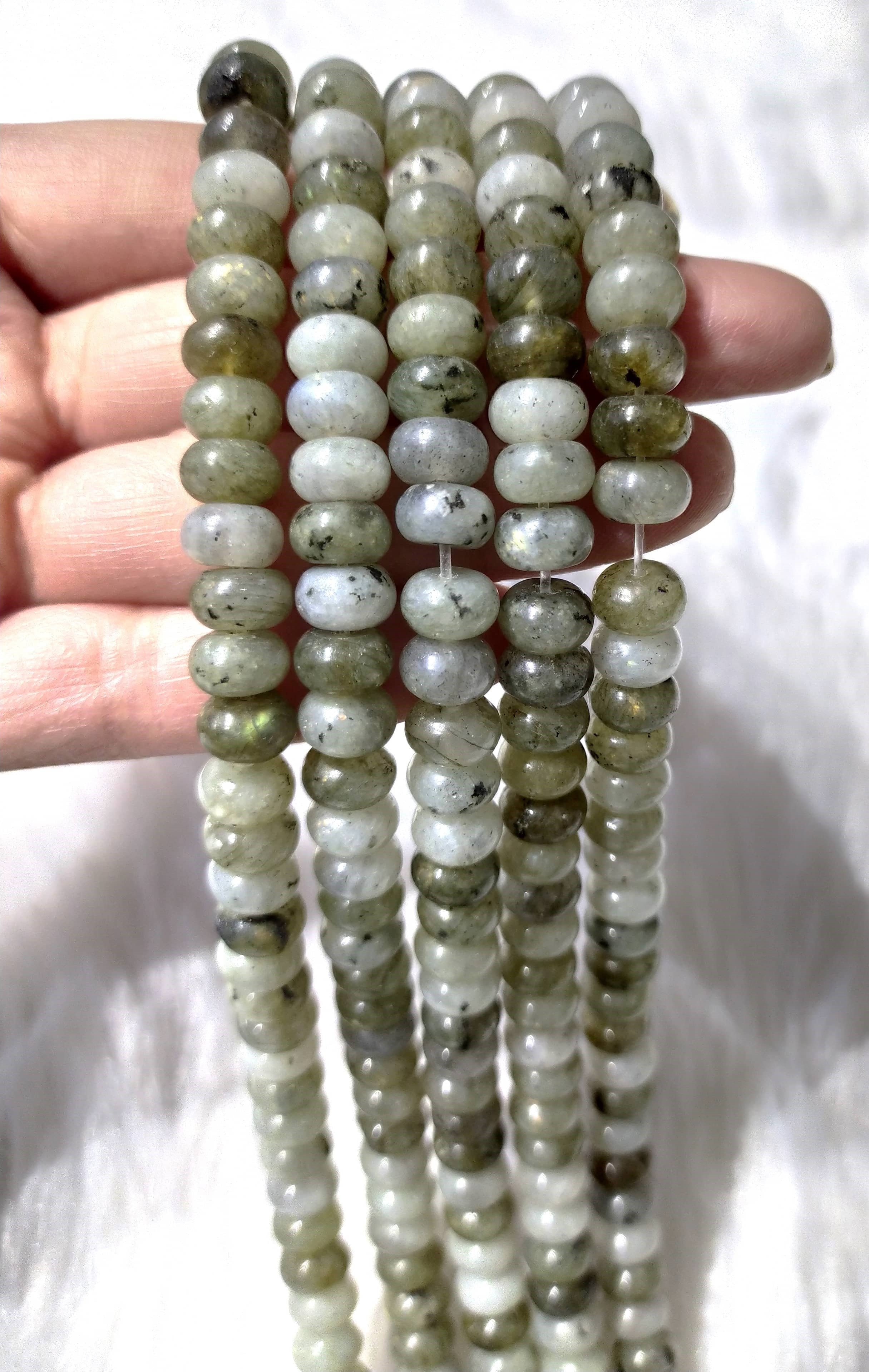 Labradorite Rondelle Beads, Crystal Beads for Jewelry DestGlow