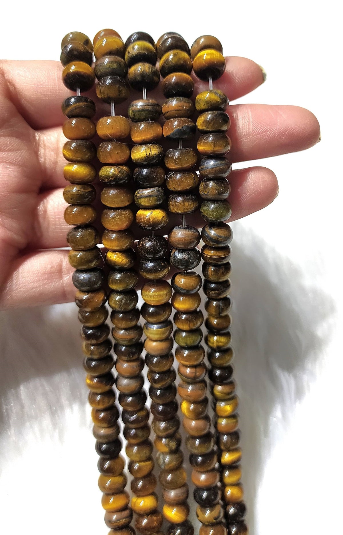 Tiger eye Rondelle Beads, Crystal Beads for Jewelry. DestGlow