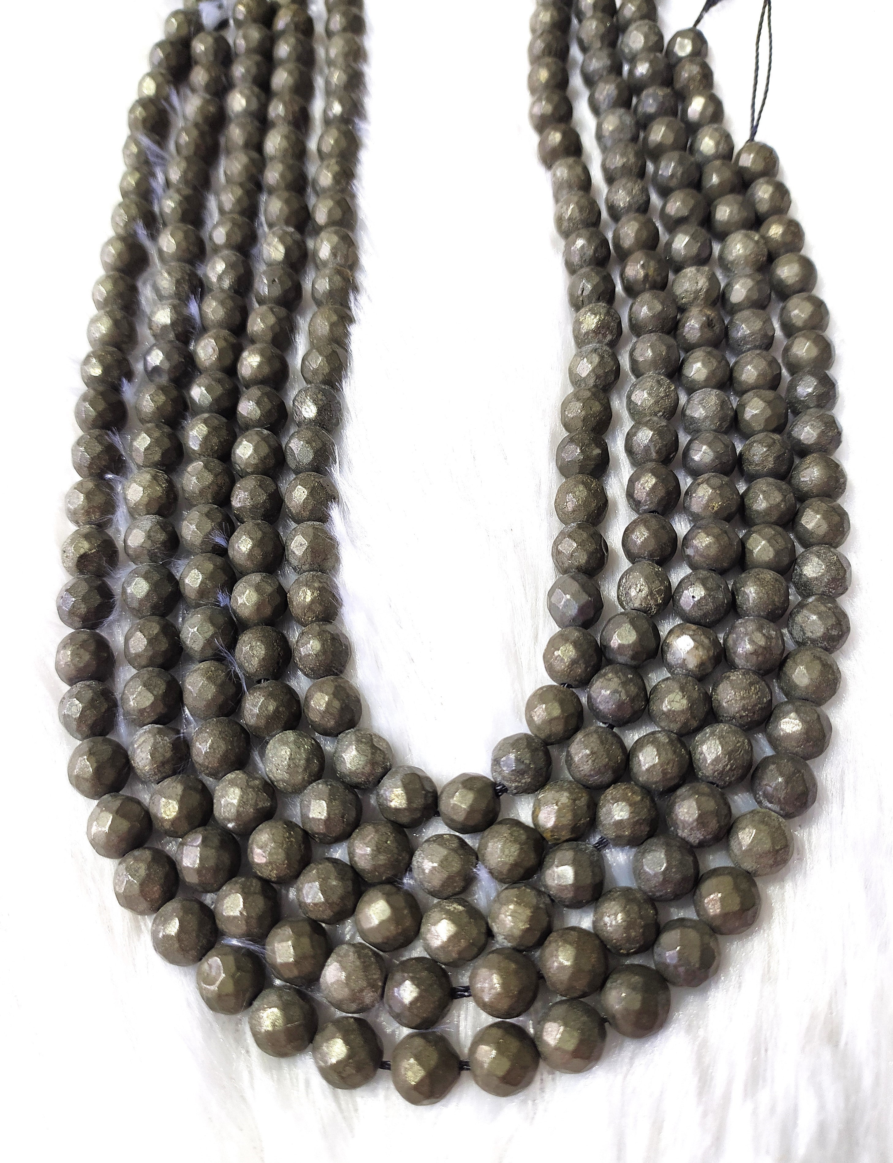 Pyrite Faceted Beads, Crystal Beads for Jewelry. DestGlow