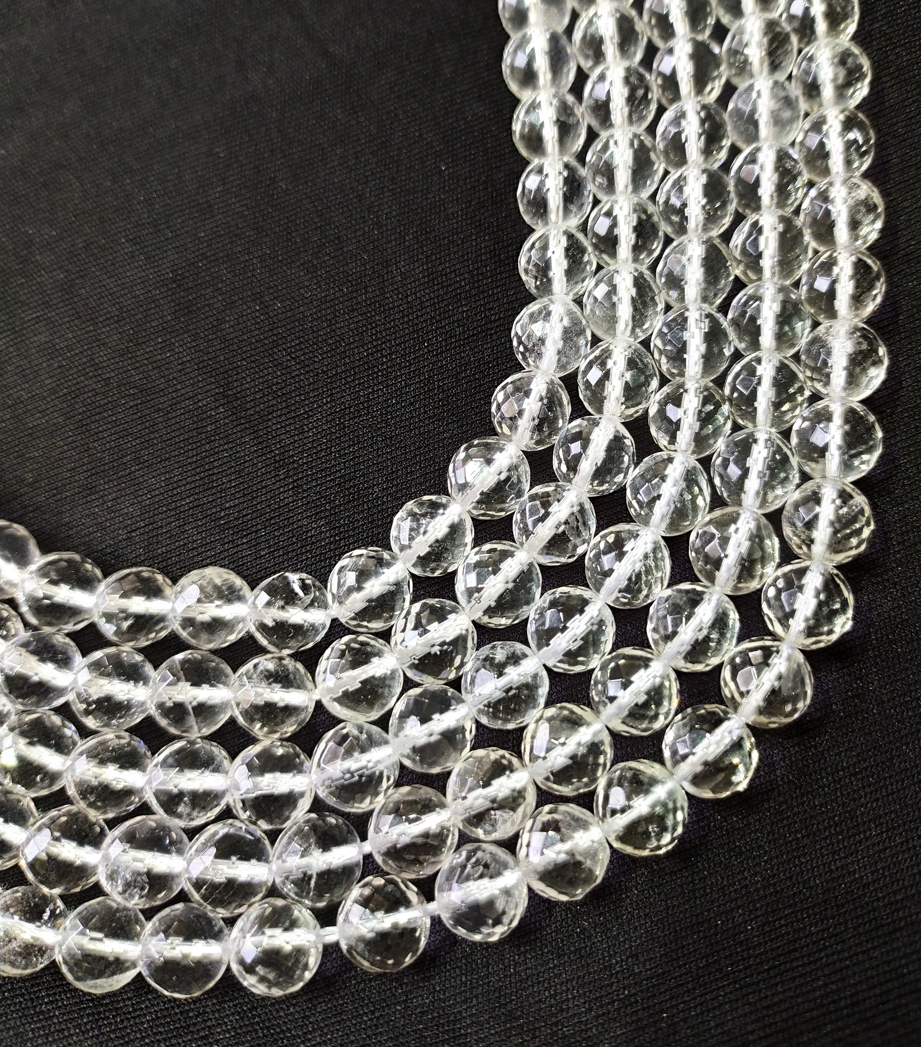 Clear Quartz Faceted Beads, Crystal Beads for Jewelry DestGlow