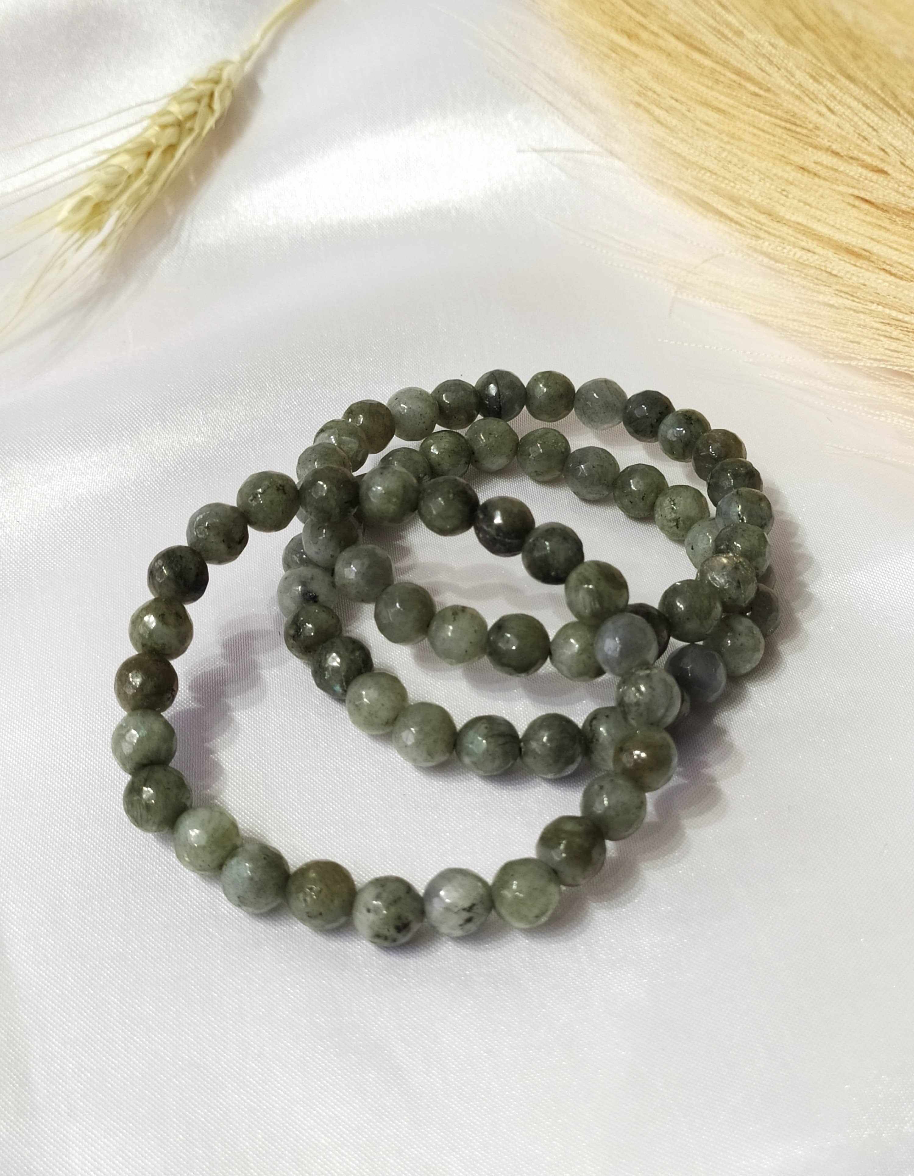 Labradorite Faceted Beads Bracelet, Crystal Bracelet. DestGlow