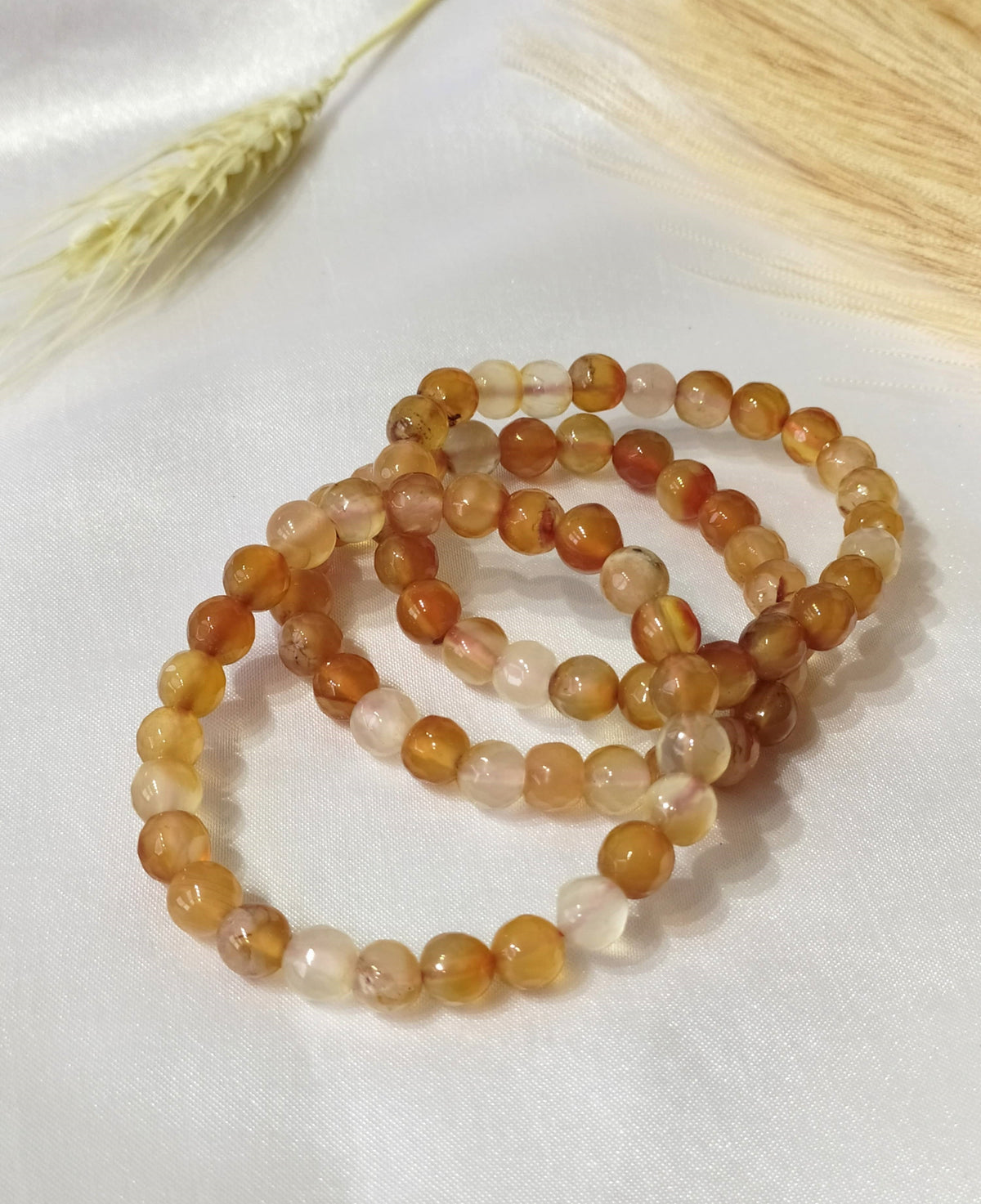 Carnelian Faceted Beads Bracelet, Crystal Bracelet DestGlow