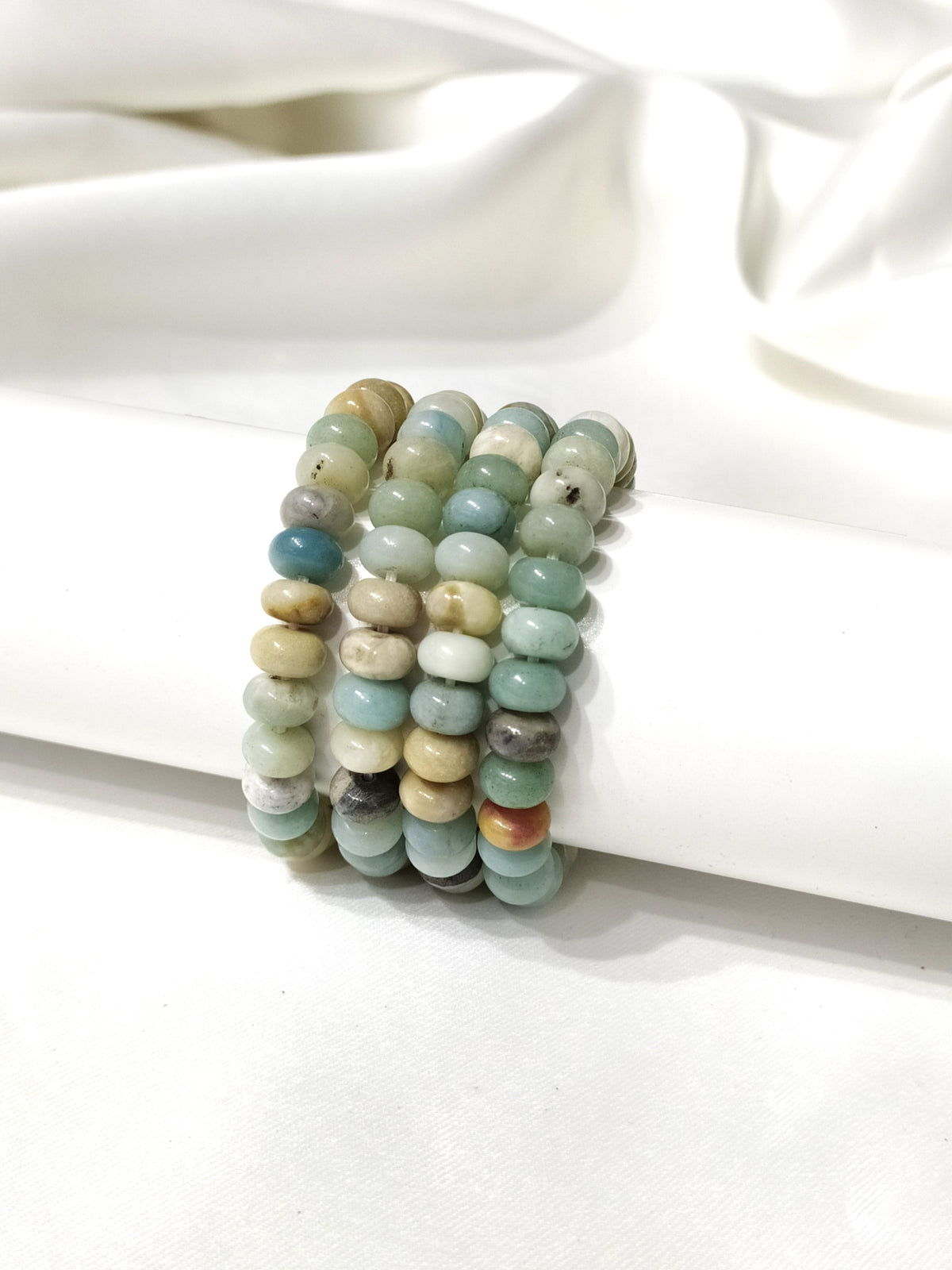 Rondelle Beads Multi Amazonite Bracelets, Healing Crystal Bracelets. DestGlow