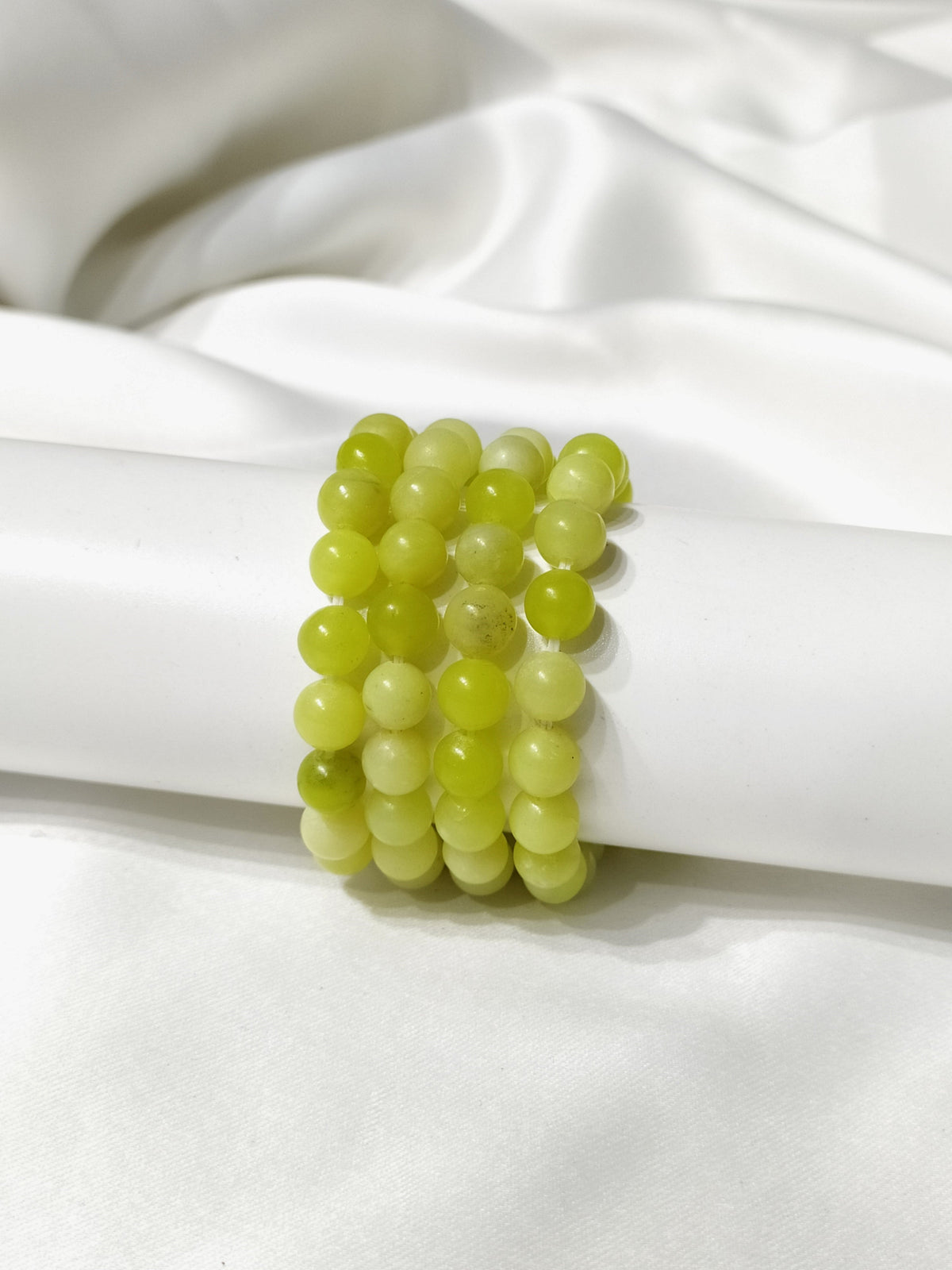 Lemon Quartz Round Beads Bracelet (Enhances Focus & Clarity ). DestGlow