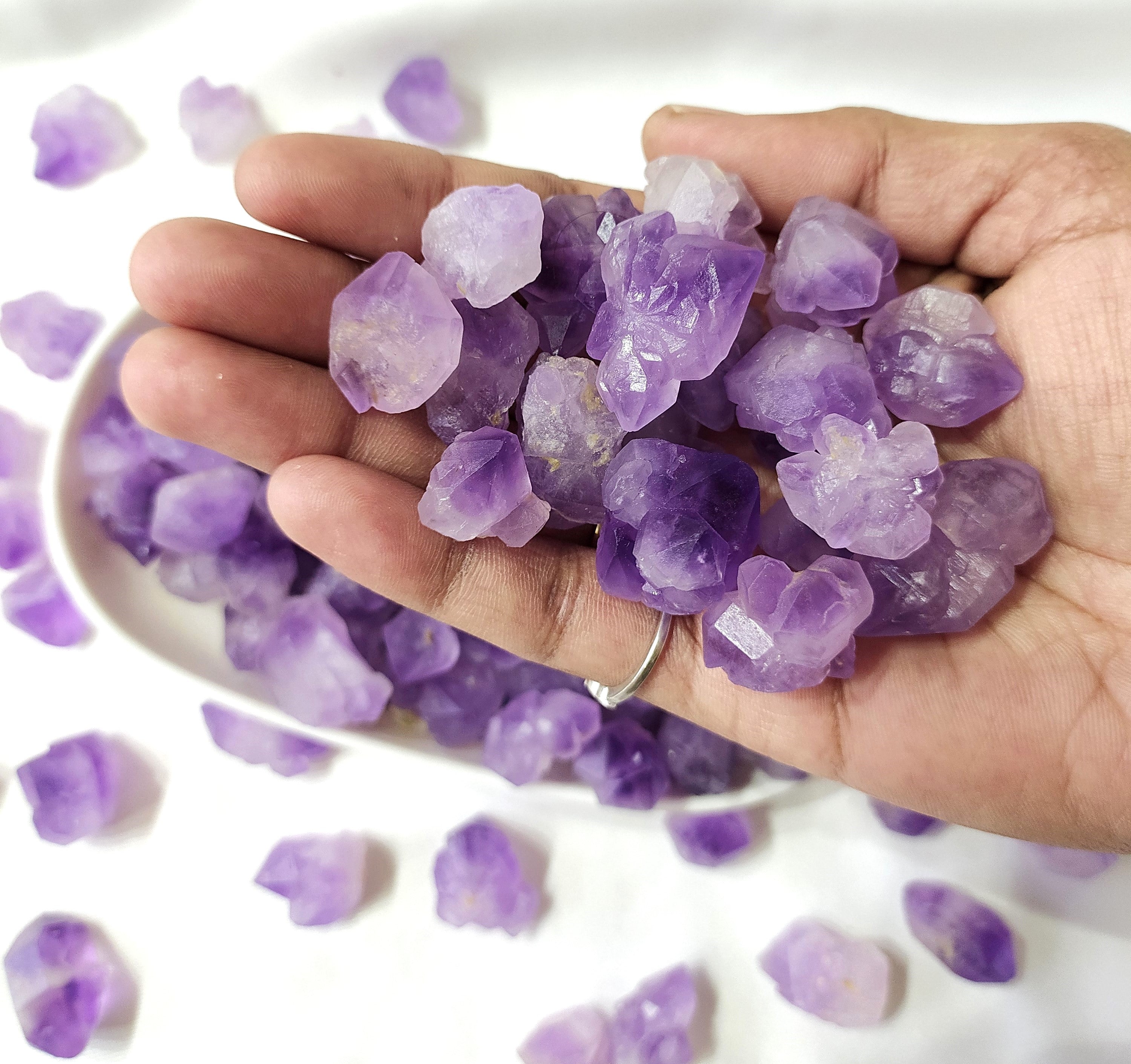 100g Amethyst Natural Points, Healing Crystal Points DestGlow