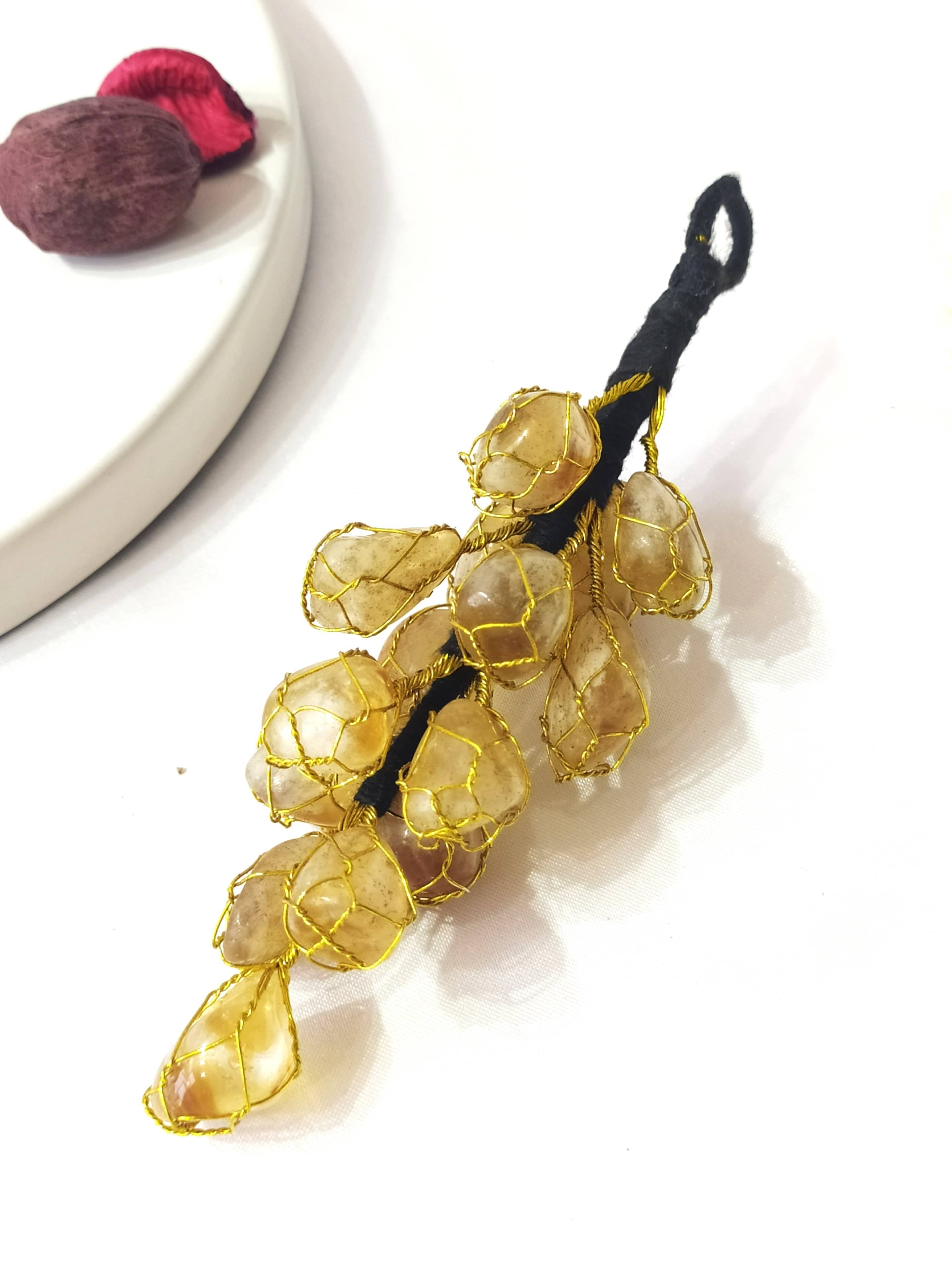 Natural Citrine Crystal Hanger | Citrine Hanger | Car Hanger DestGlow