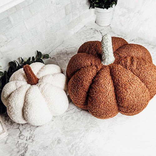 Blair Pumpkin - Handcrafted Blue Pastel Velvet Pumpkin Decor