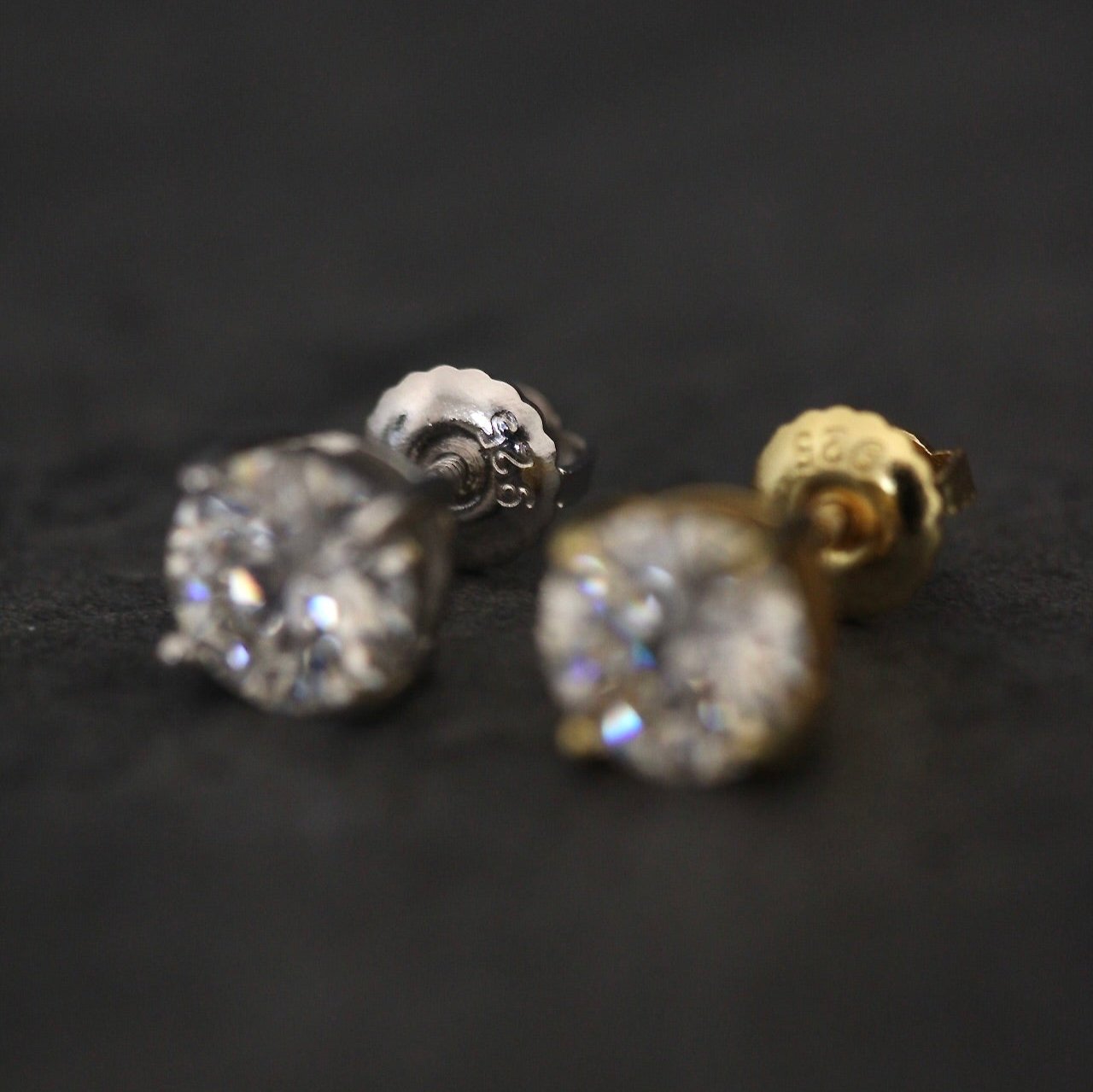 Moissanite Round Cut Stud Earrings - DestGlow