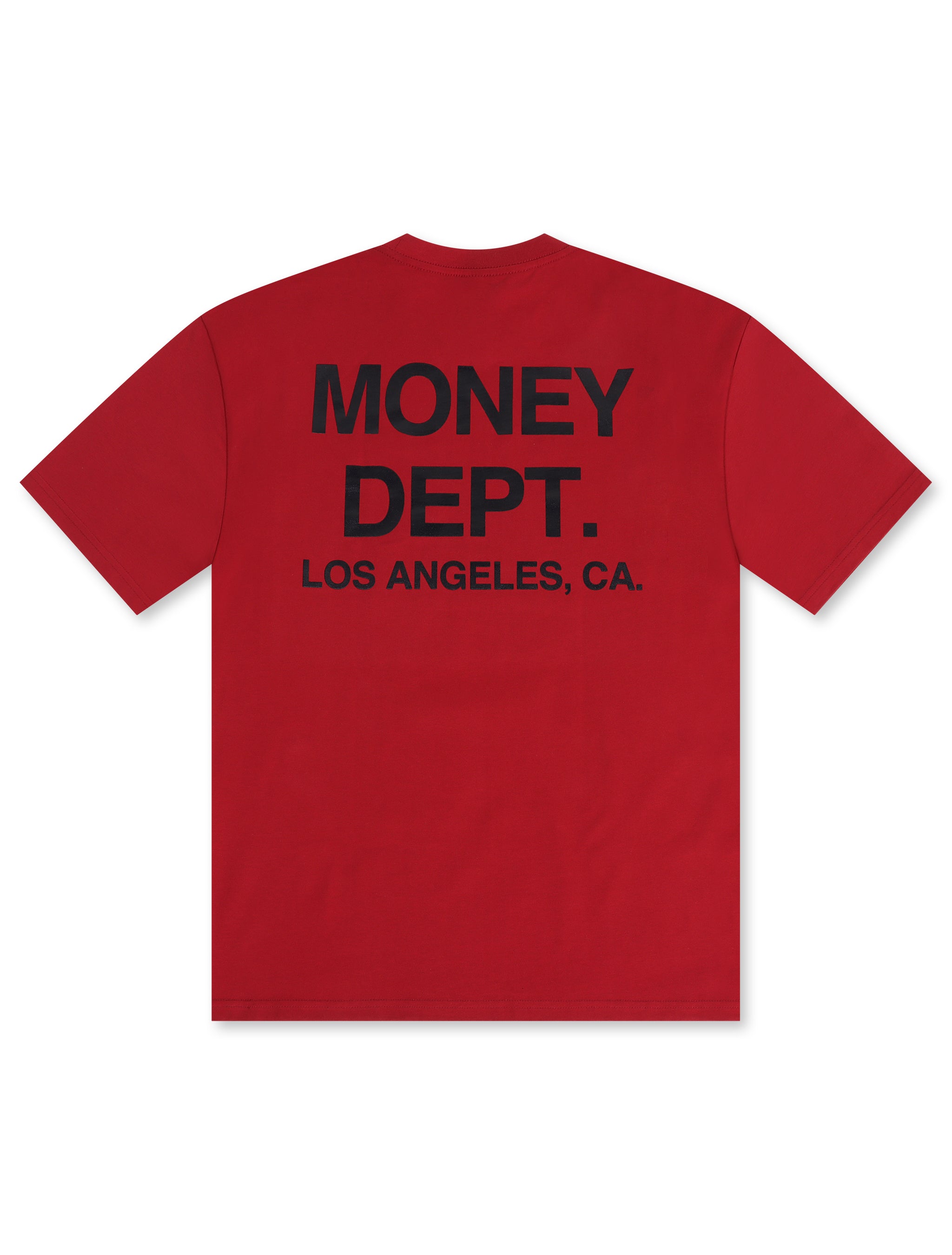 Money Dept. Los Angeles Heavyweight Tee - Burgundy/Black by Denim Exchange