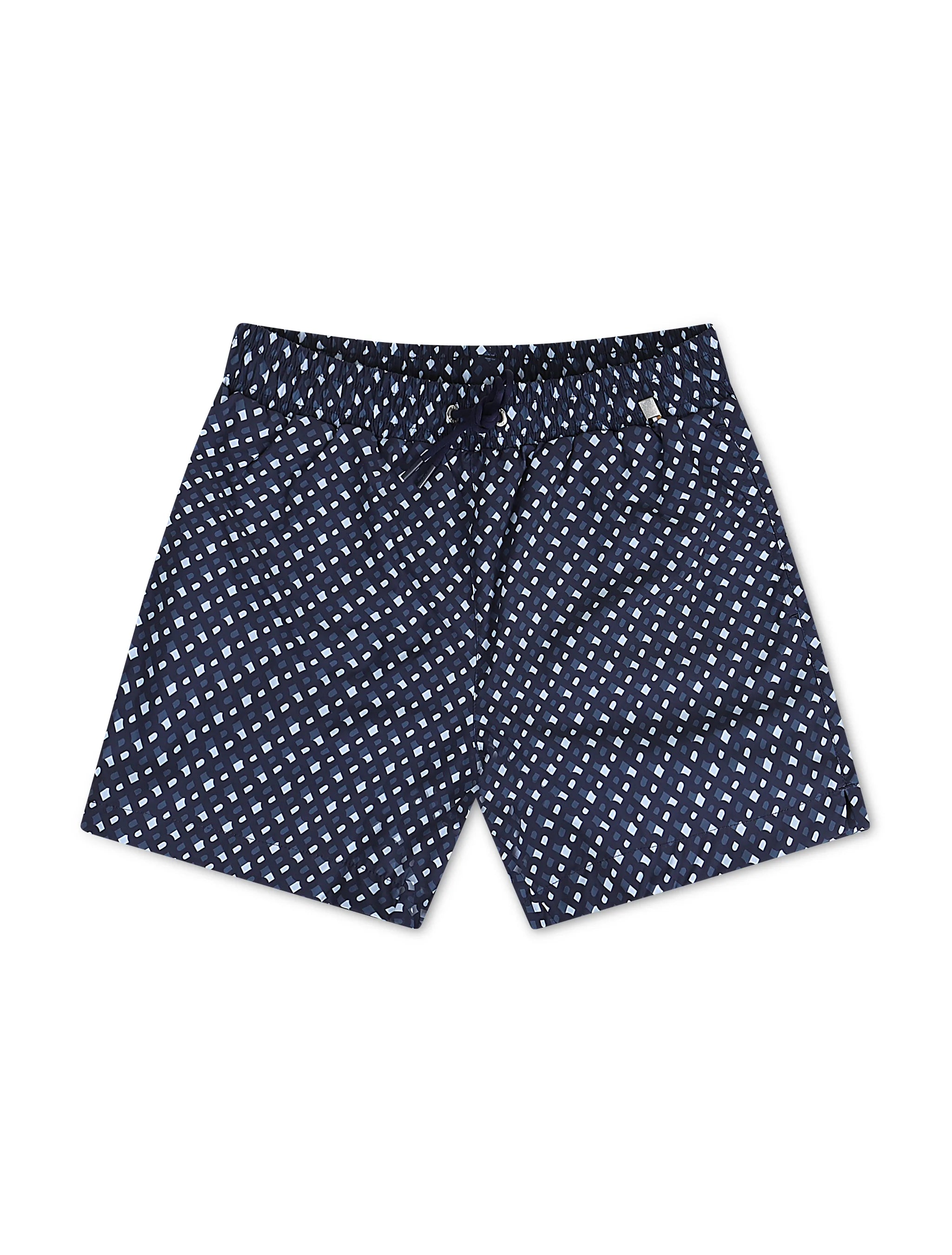 Boss Monogram Print Swim Shorts - Blue by Denim Exchange