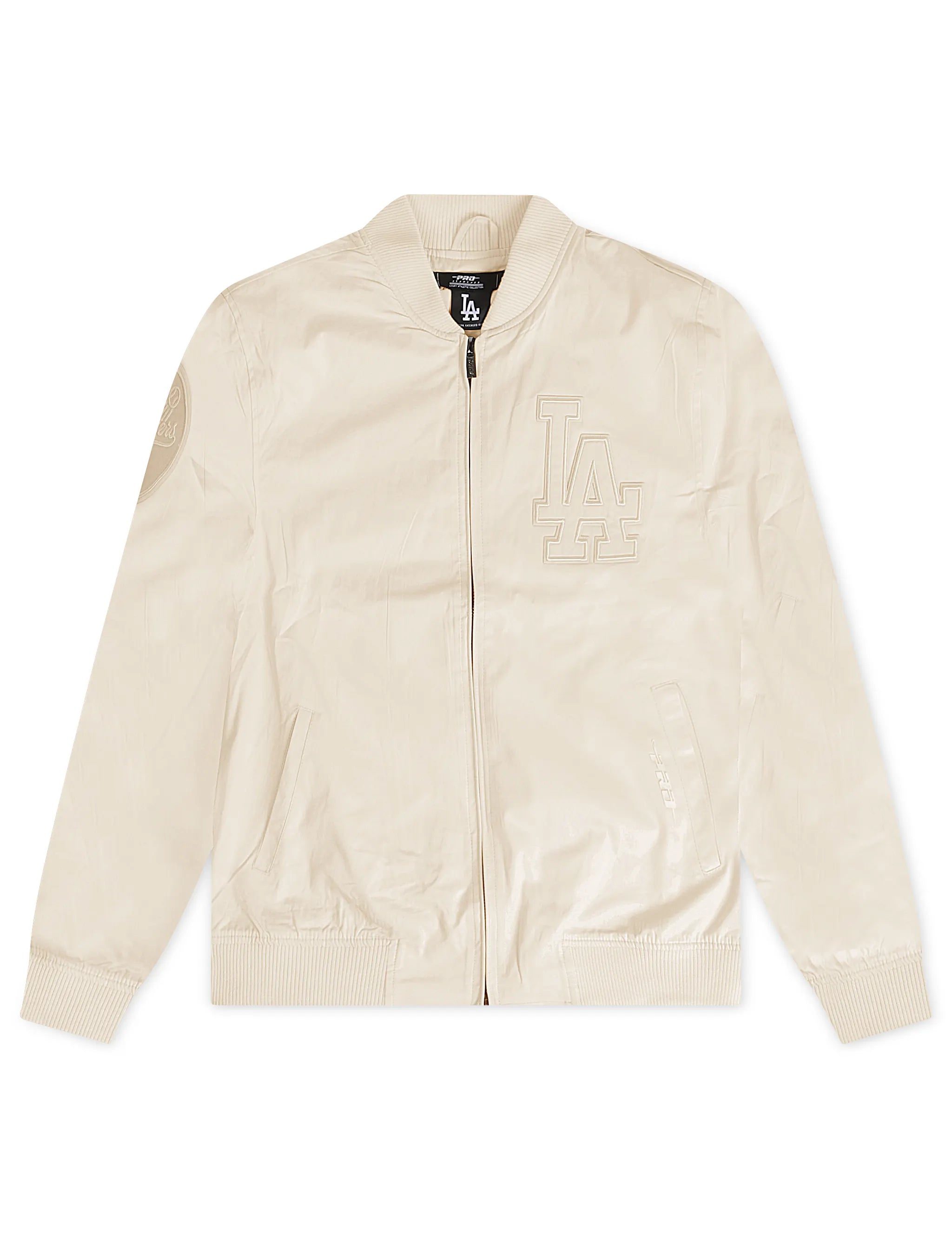 Pro Standard Los Angeles Dodgers Neutral Twill Jacket - Eggshell by Denim Exchange