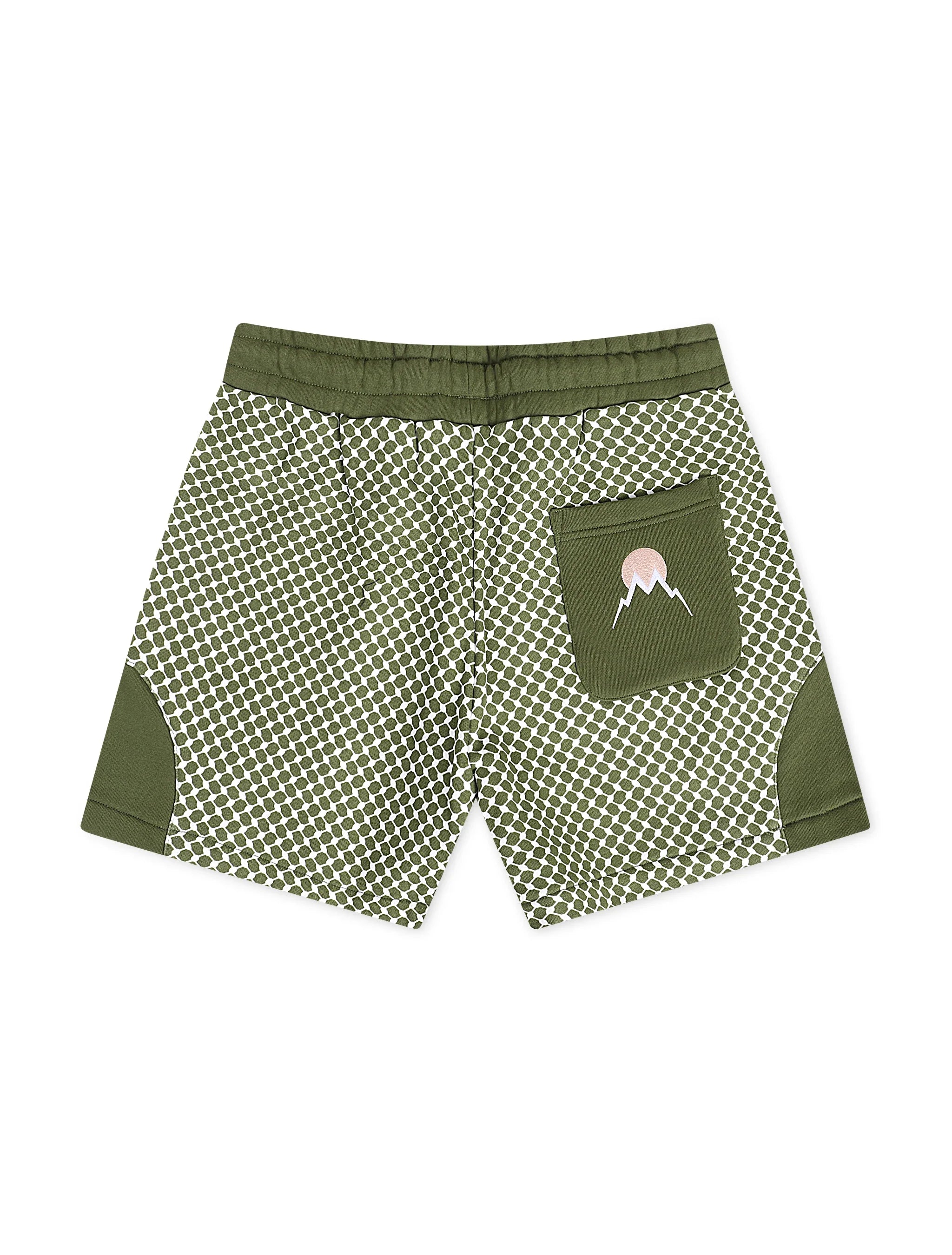 Memory Lane Window Pattern Shorts - Forest by Denim Exchange