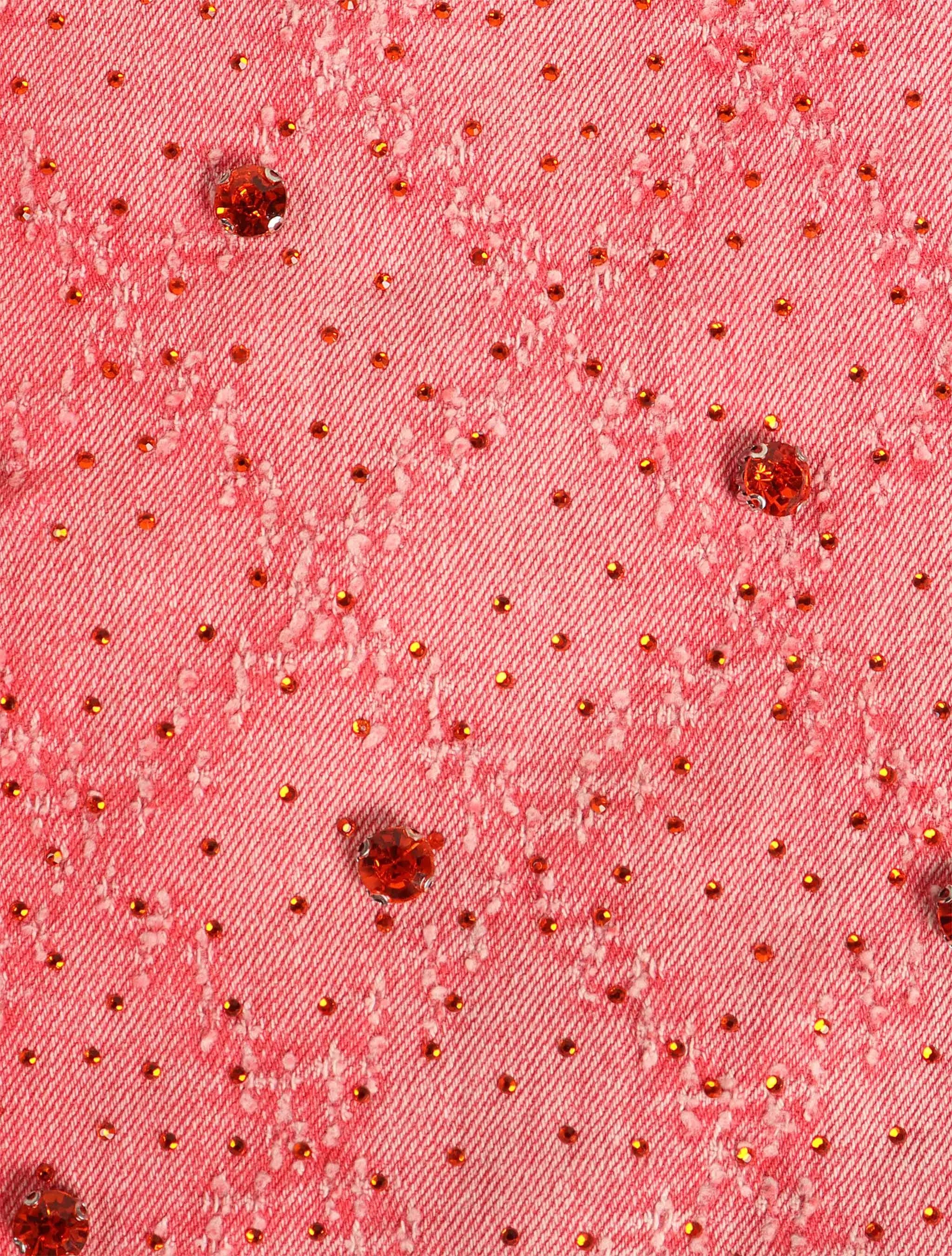 Vicious Denim Rhinestone Flare Jeans - Pink by Denim Exchange