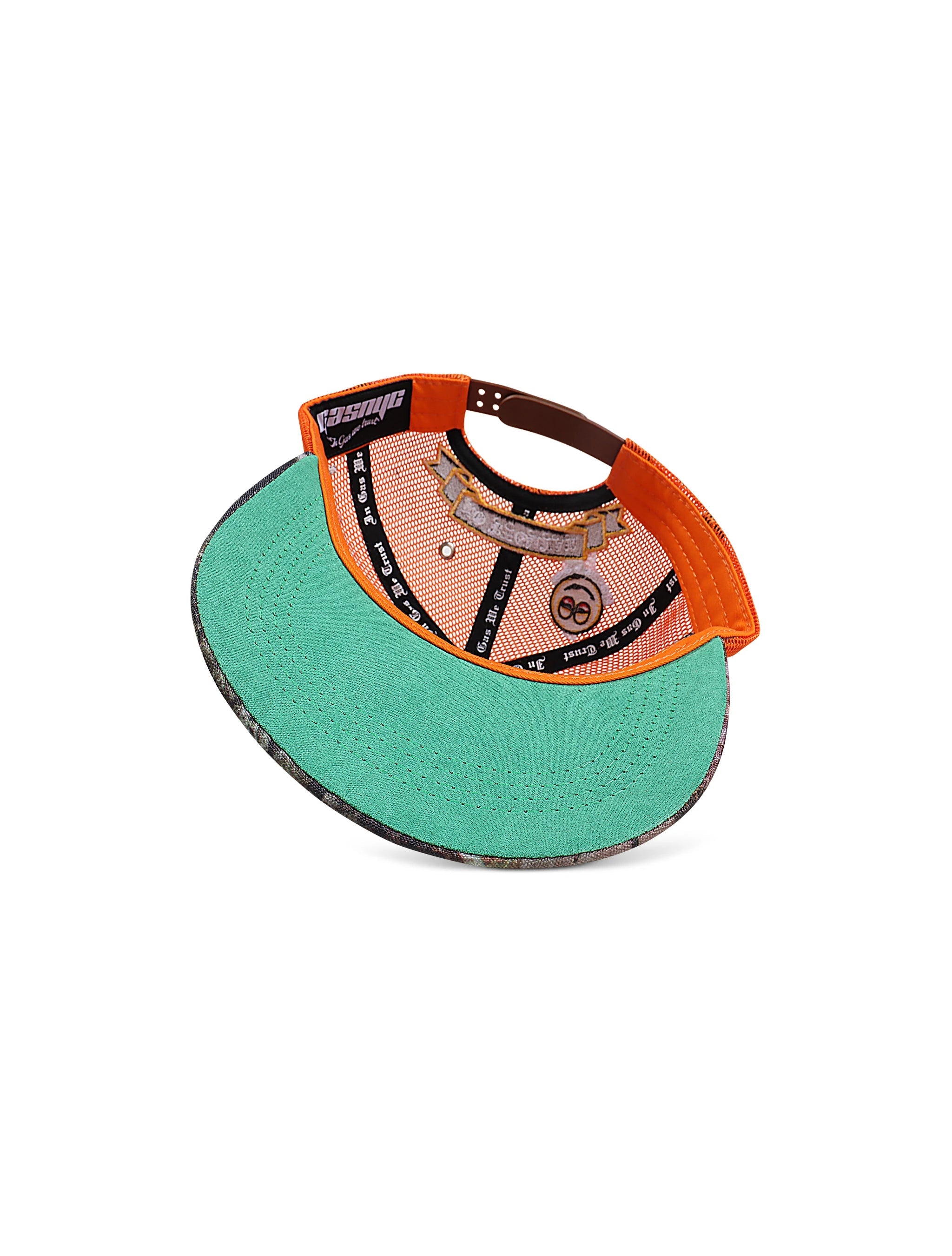 GasNYC Gas Season Trucker Hat -Cream/Orange by Denim Exchange
