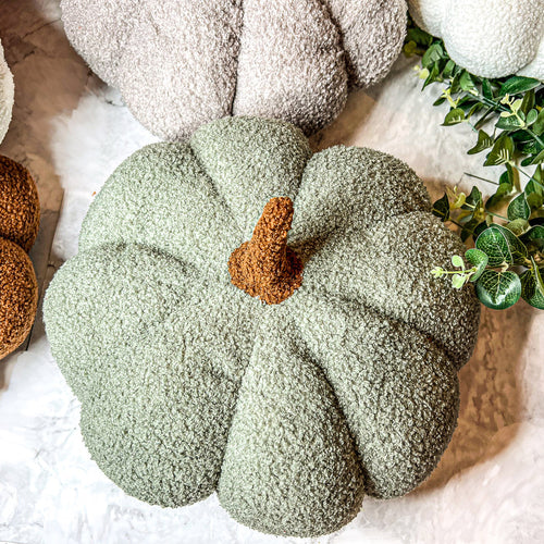 Blair Pumpkin - Handcrafted Blue Pastel Velvet Pumpkin Decor