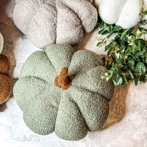 Blair Pumpkin - Handcrafted Blue Pastel Velvet Pumpkin Decor