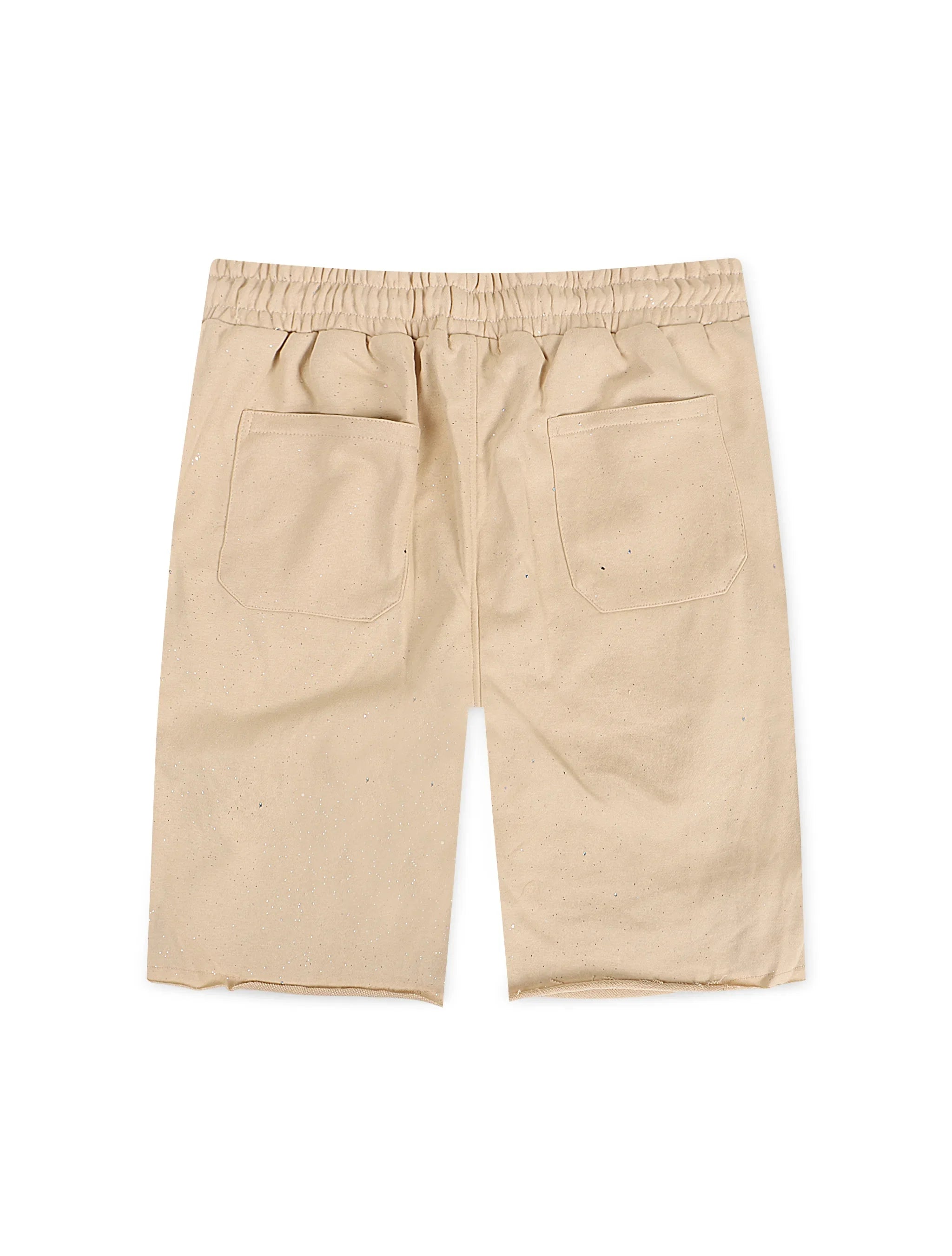 Bkys Rhinestone Shorts - Beige by Denim Exchange