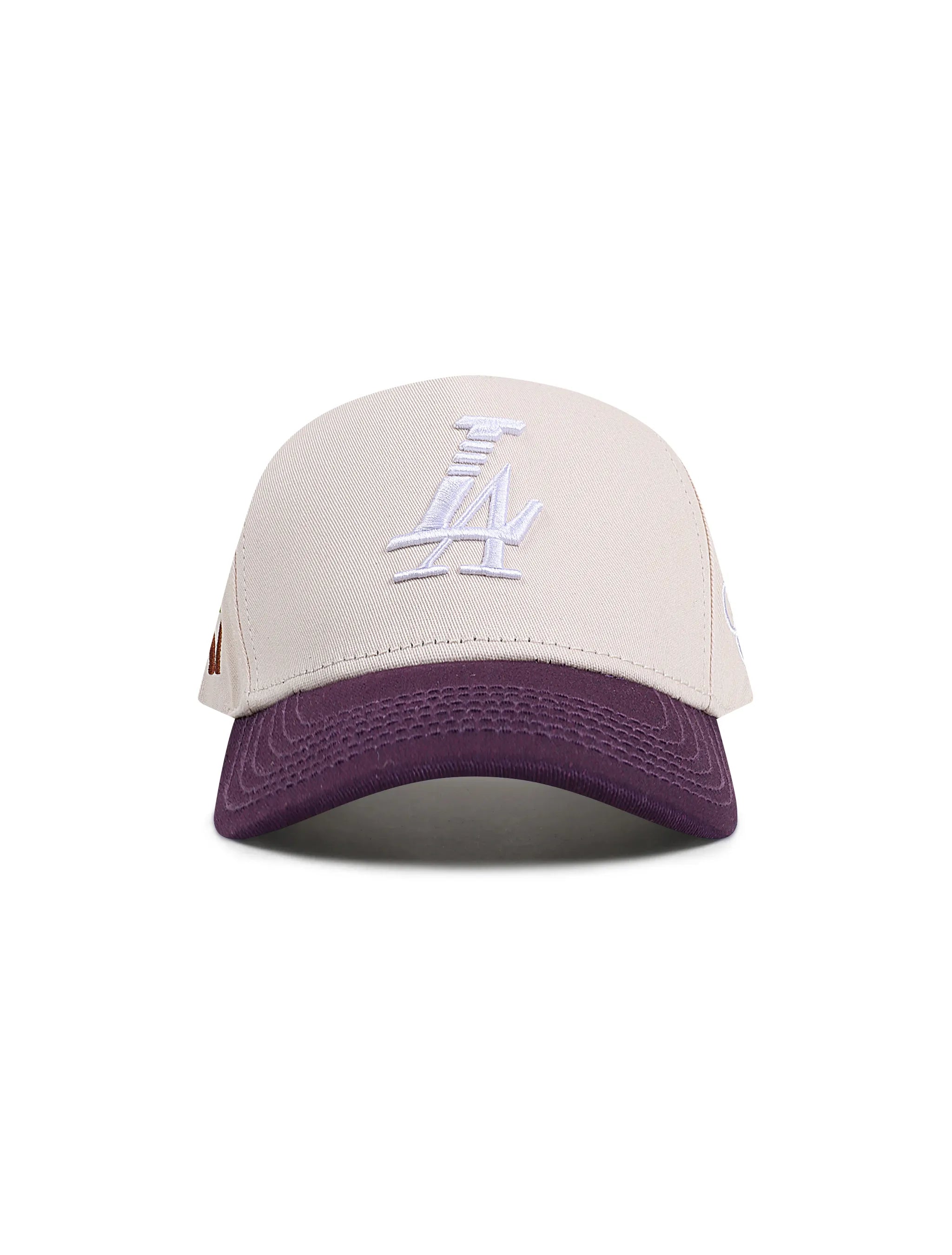 Reference Mens Paradise LA Hat - Cream/Purple by Denim Exchange