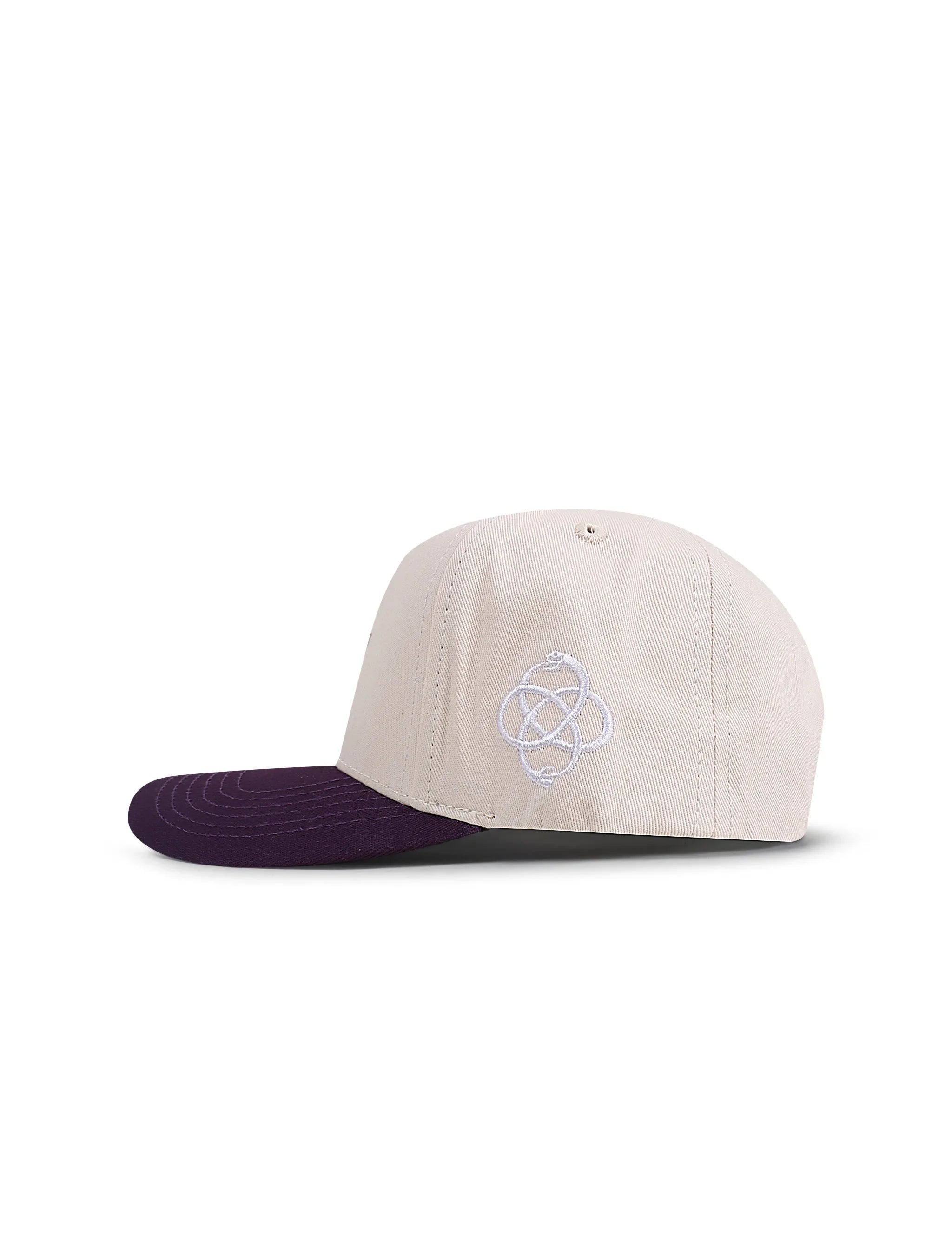 Reference Mens Paradise LA Hat - Cream/Purple by Denim Exchange