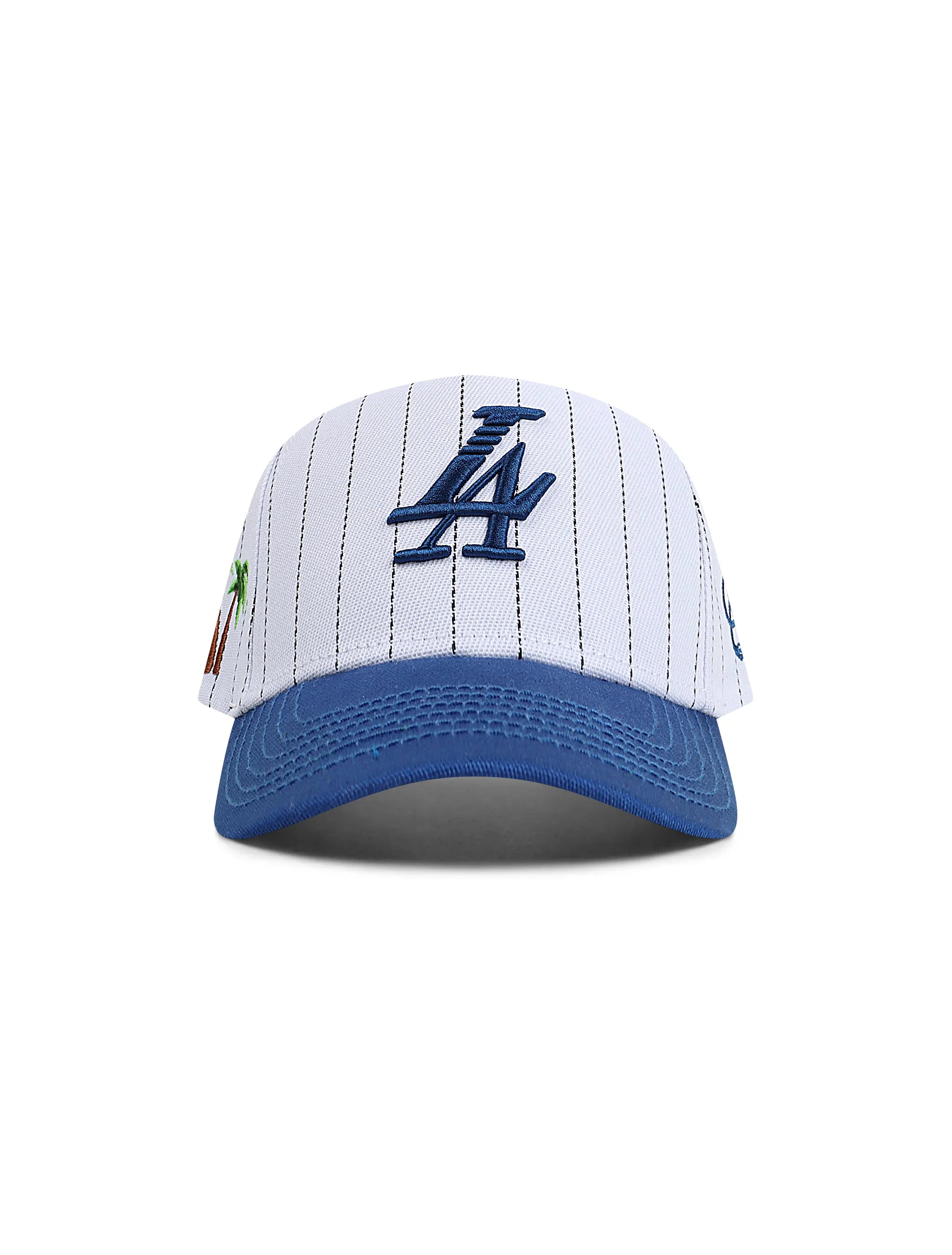 Reference Mens Paradise LA Pinstripe Hat - White/Blue by Denim Exchange