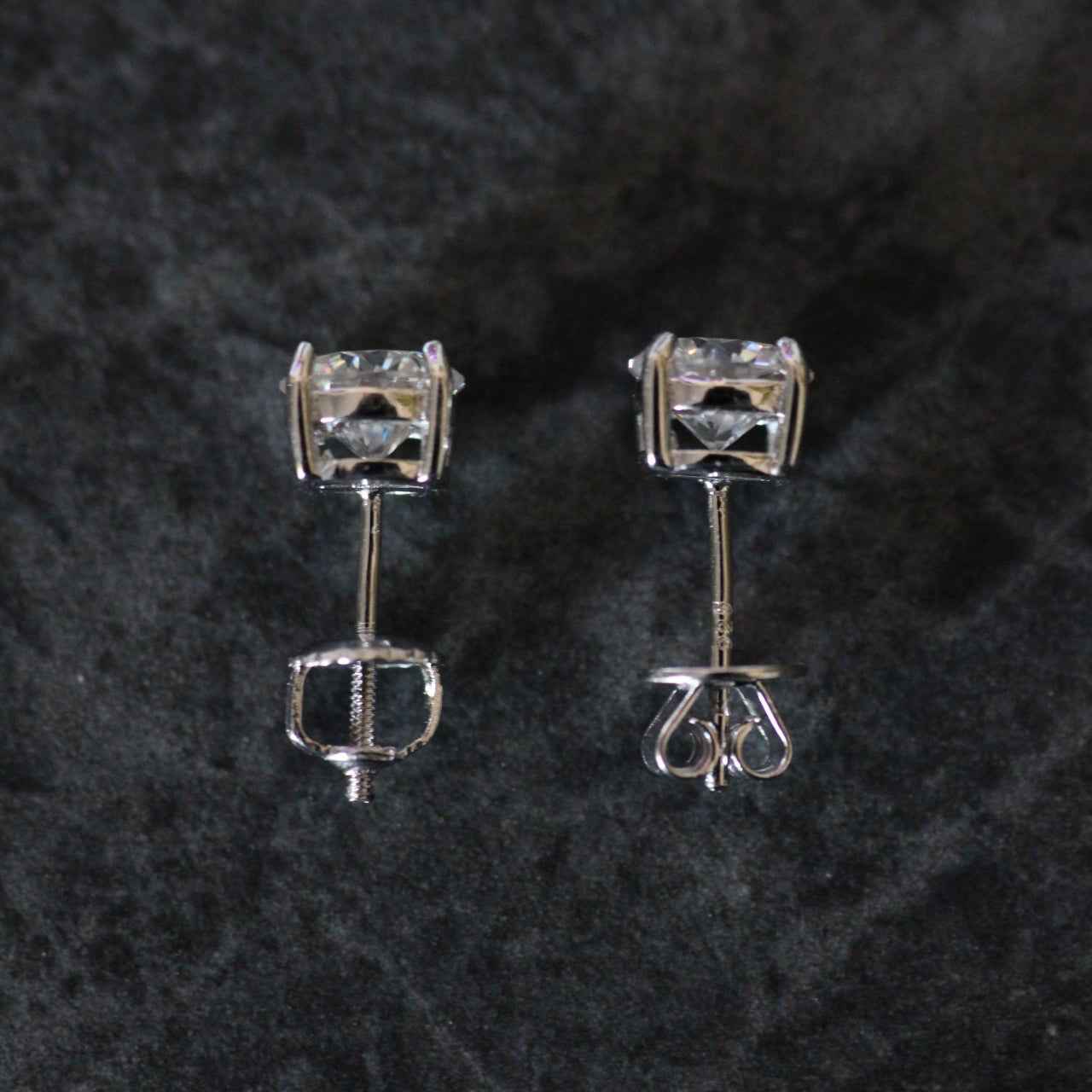 Moissanite Round Cut Stud Earrings