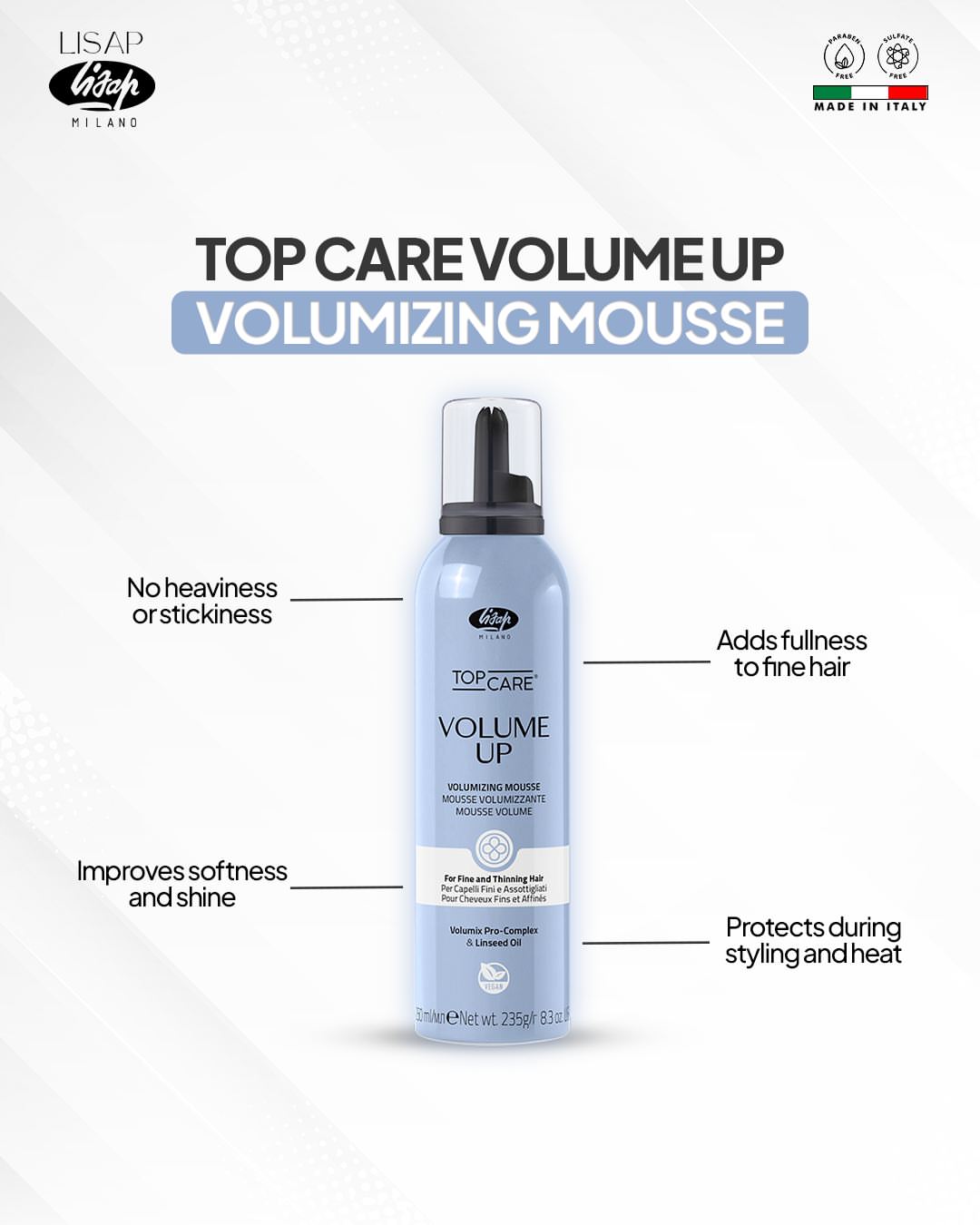 Top Care Volume Up Volumizing Mousse - For Fine & Thin Hair